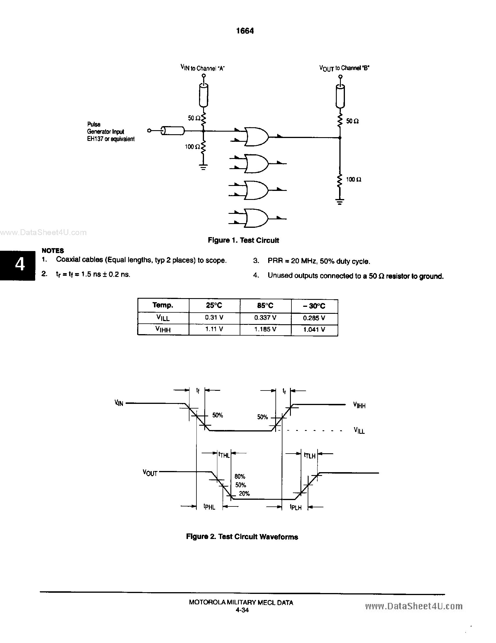 Datasheet MPG1664 - Quad 2-Input OR Gate page 2