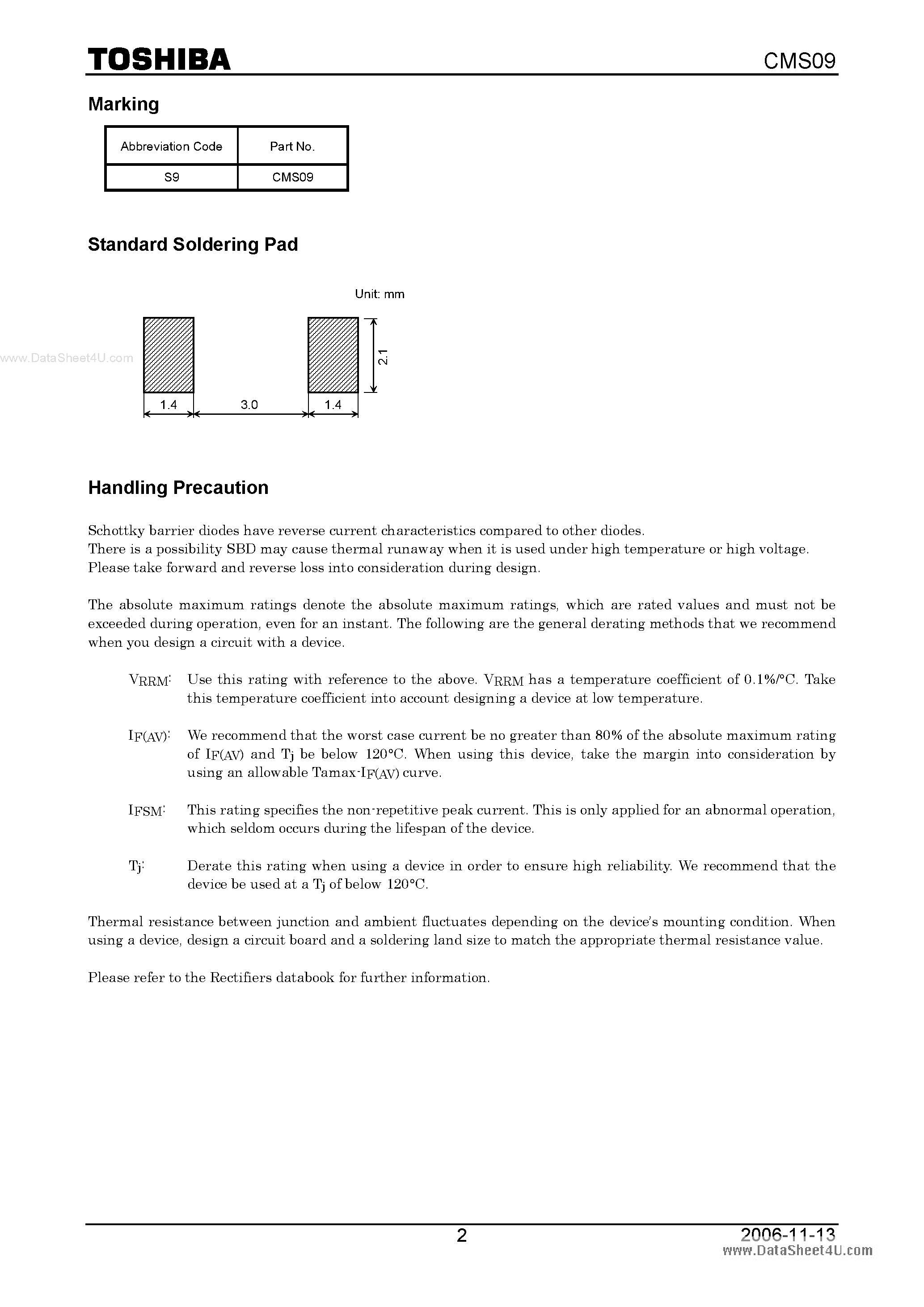 Даташит на микросхему CMS09 страница 2 Даташит CMS09 - Switching Mode Power Supply Applications страница 2
