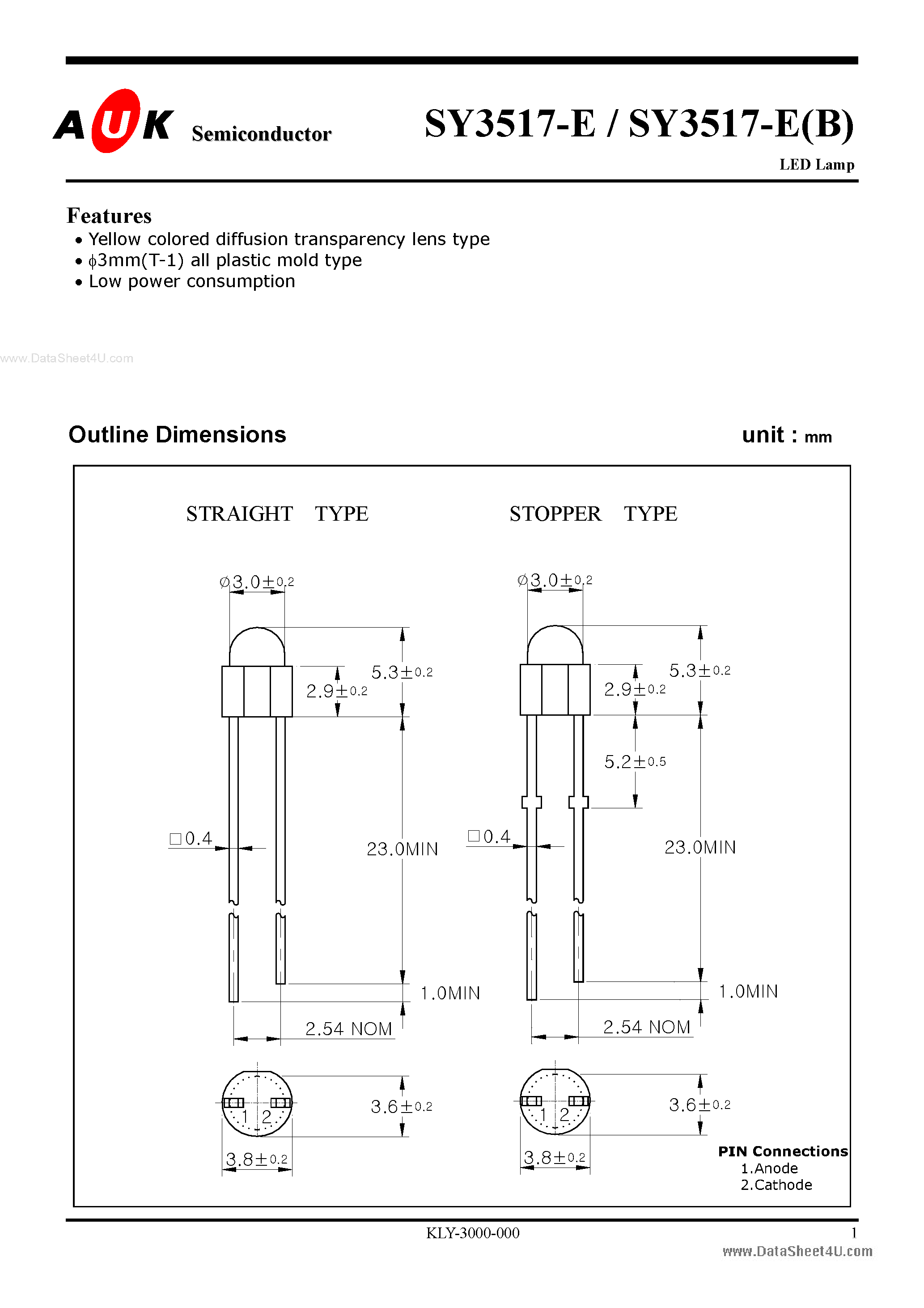 Даташит SY3517-E - LED Lamp страница 1