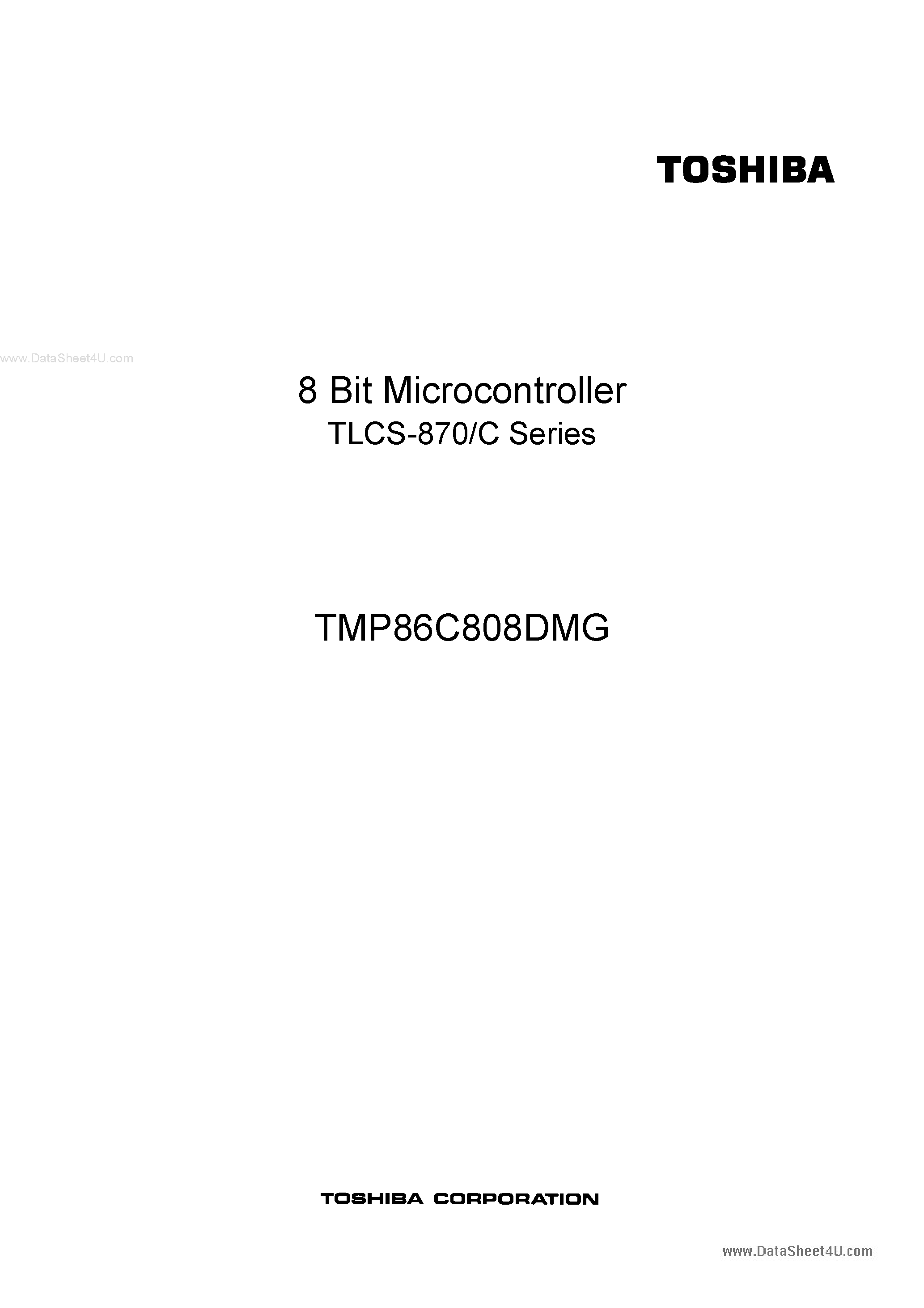 Даташит TMP86C808DMG - 8 Bit Microcontroller страница 1
