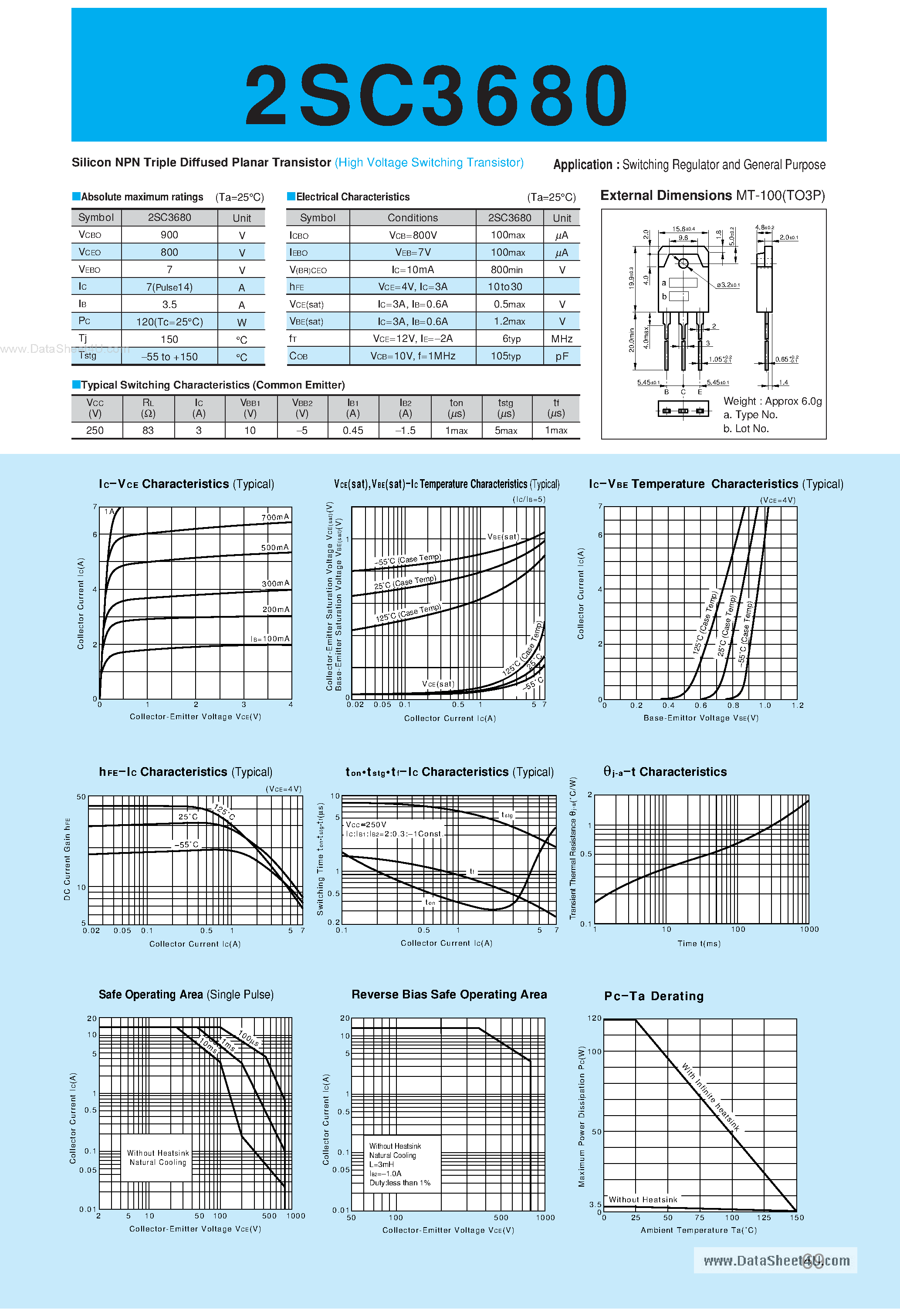 Datasheet C3680 page 1 Datasheet C3680 - Search -----> 2SC3680 page 1