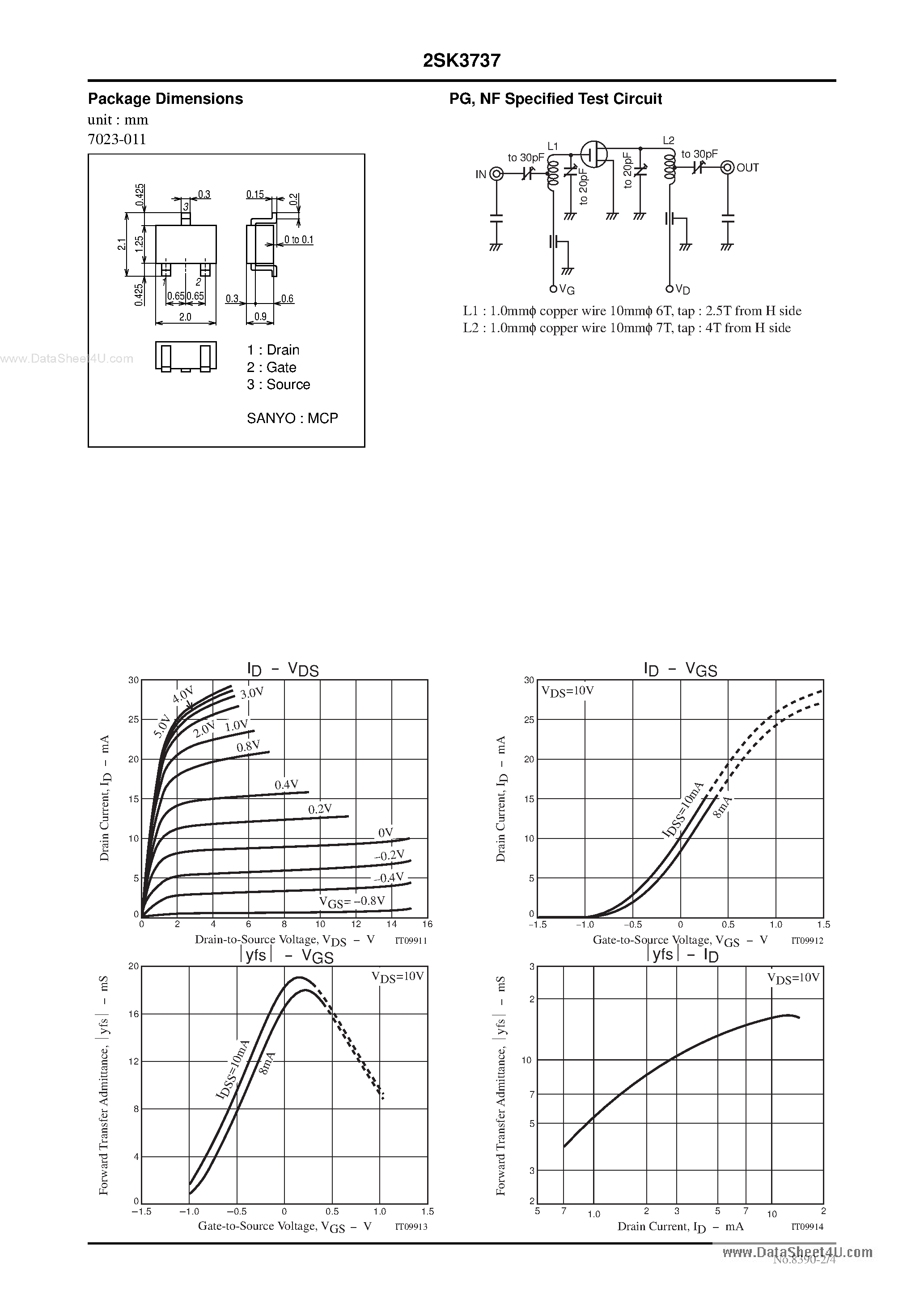Datasheet 2SK3737 - VHF Amplifier Applications page 2