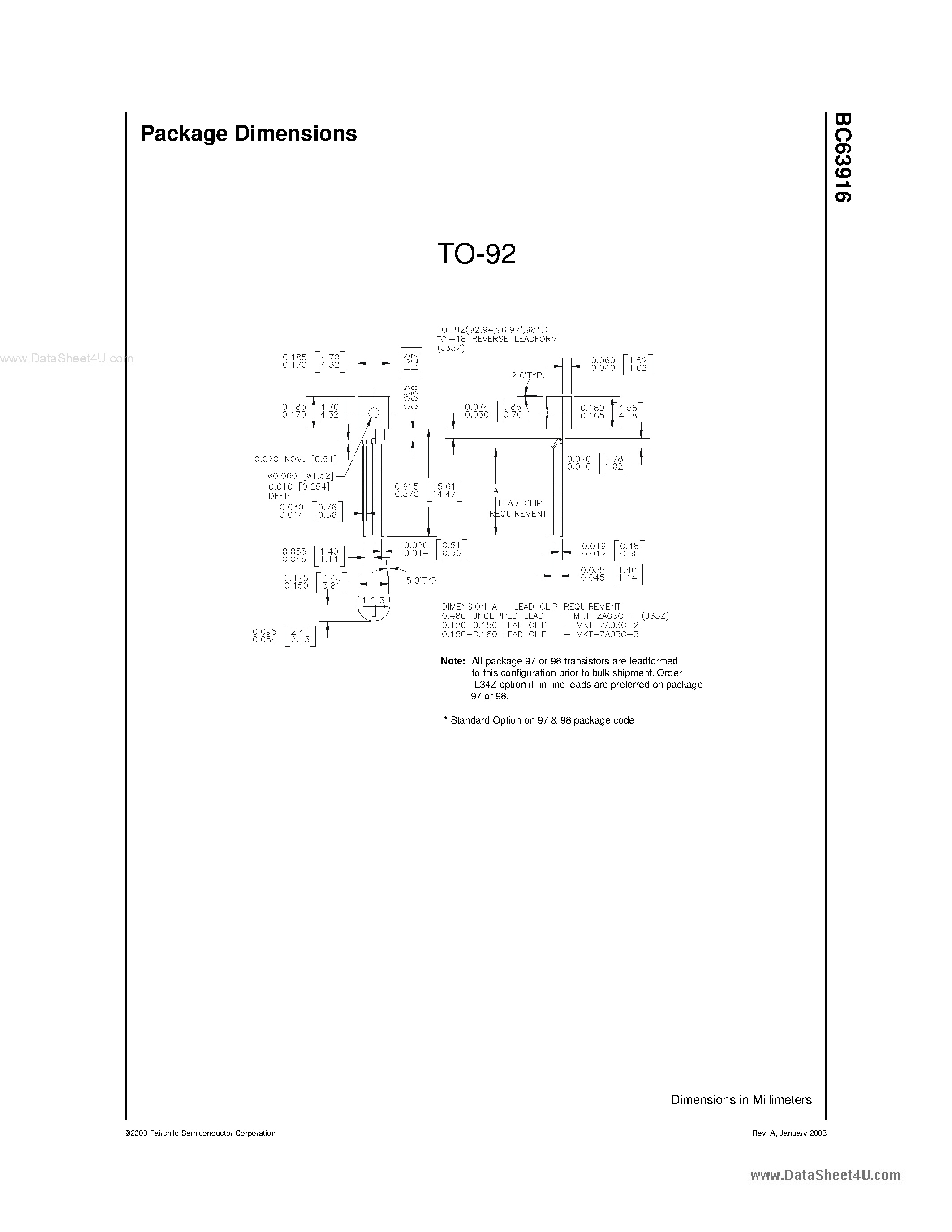 Даташит на микросхему BC63916 страница 2 Даташит BC63916 - Switching and Amplifier Applications страница 2