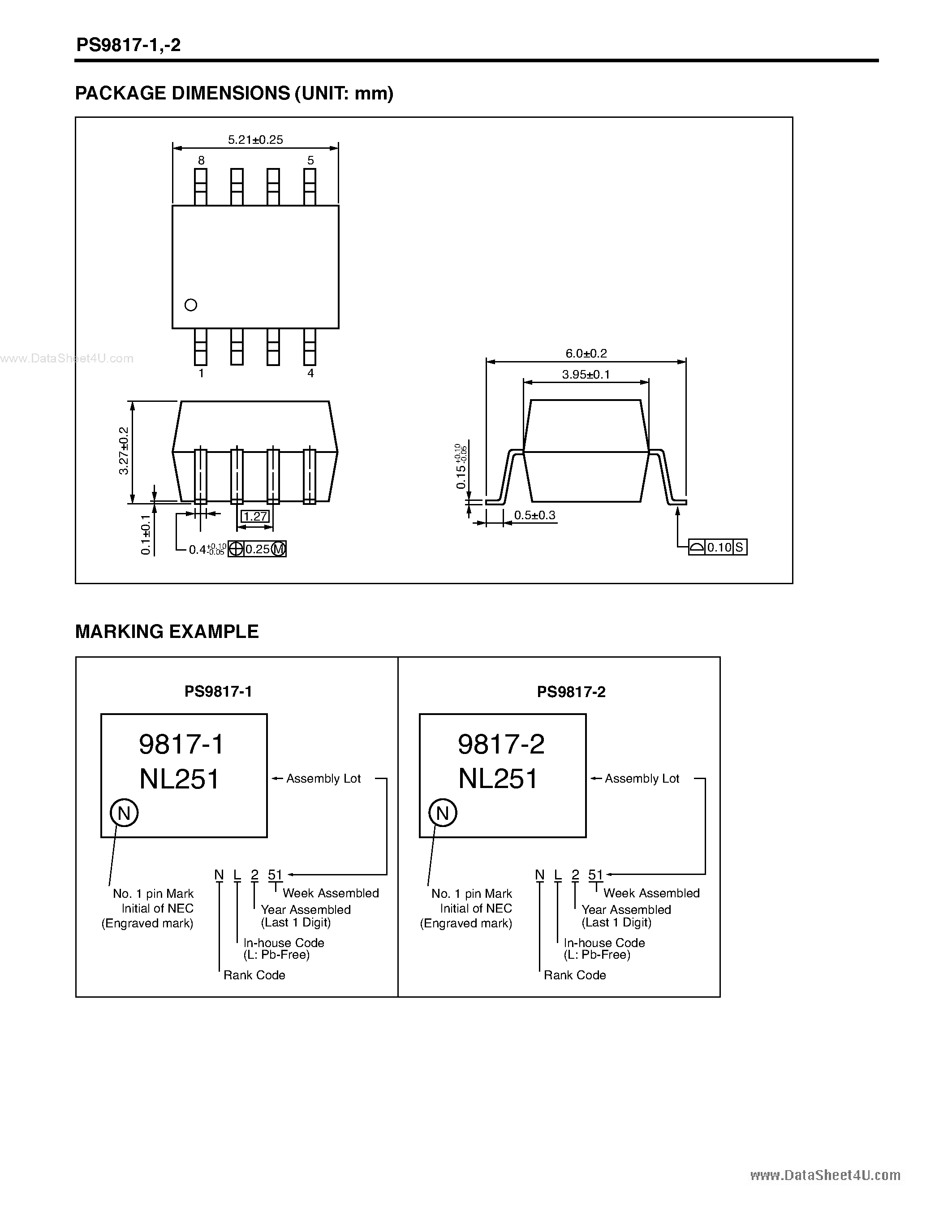 Datasheet PS9817-1 - 10Mbps OPEN COLLECTOR OUTPUT TYPE page 2