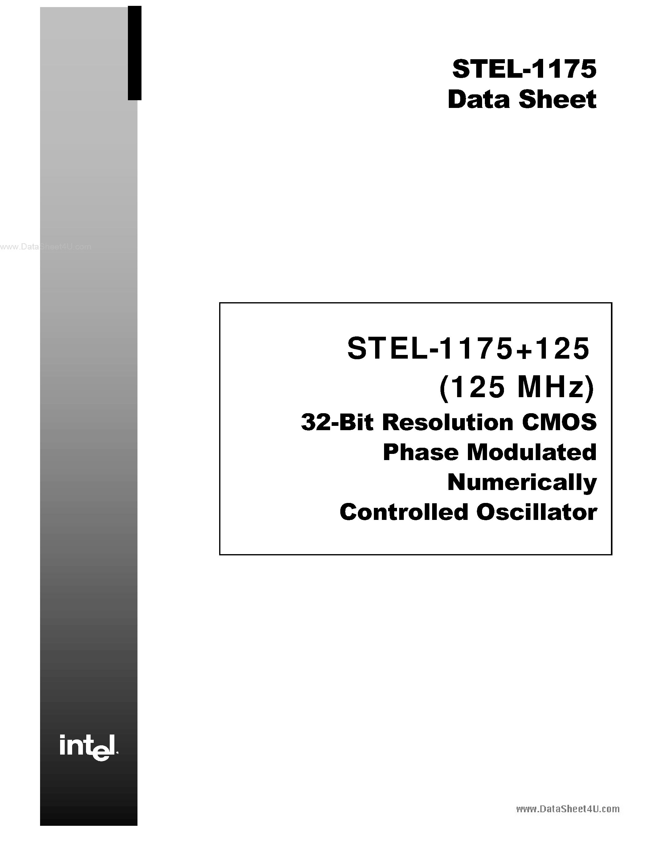 Datasheet STEL-1175 page 1 Datasheet STEL-1175 - 32-Bit Resolution CMOS Phase Modulated Numerically Controlled Oscillator page 1