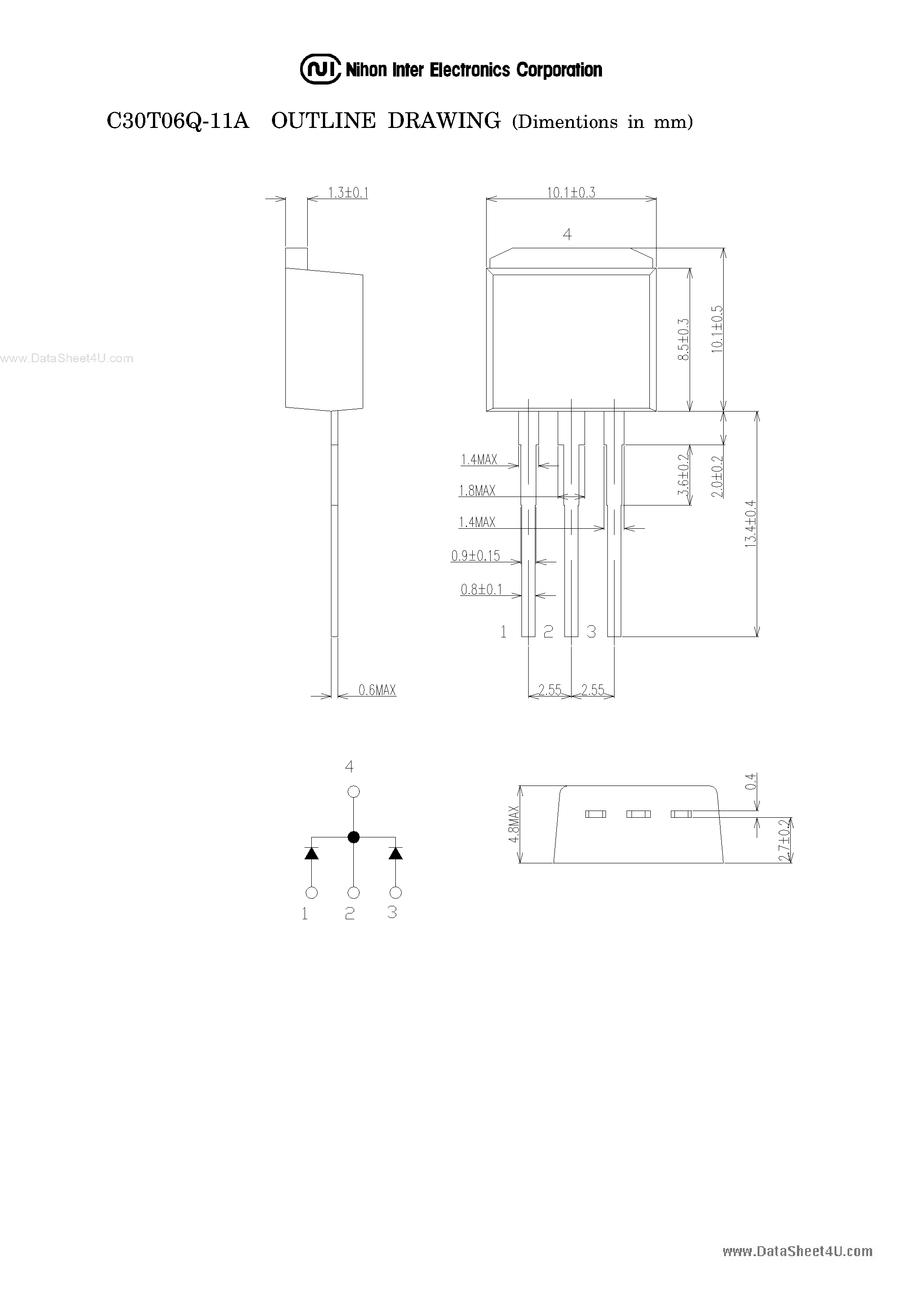 Datasheet C30T06Q-11A page 2 Datasheet C30T06Q-11A - Schottky Barrier Diode page 2