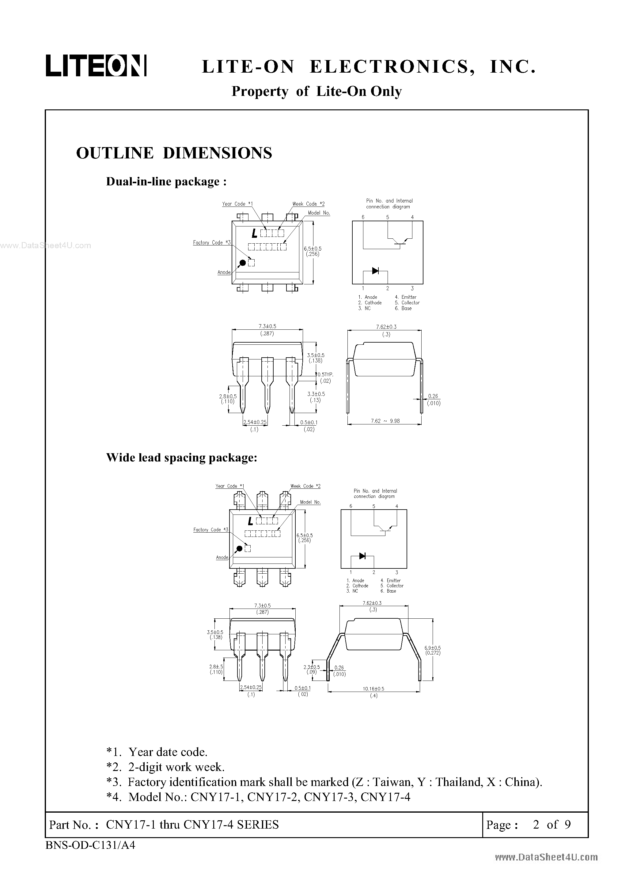 Datasheet CNY17-2 - CNY17-2 page 2
