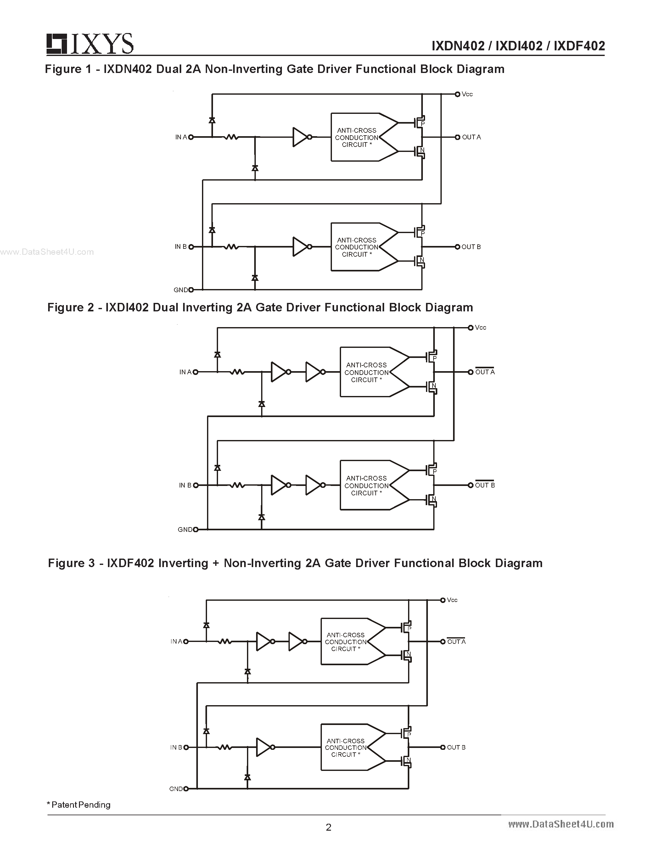 Datasheet IXDI402 page 2 Datasheet IXDI402 - (IXDx402) 2 Ampere Dual Low-Side Ultrafast MOSFET Drivers page 2