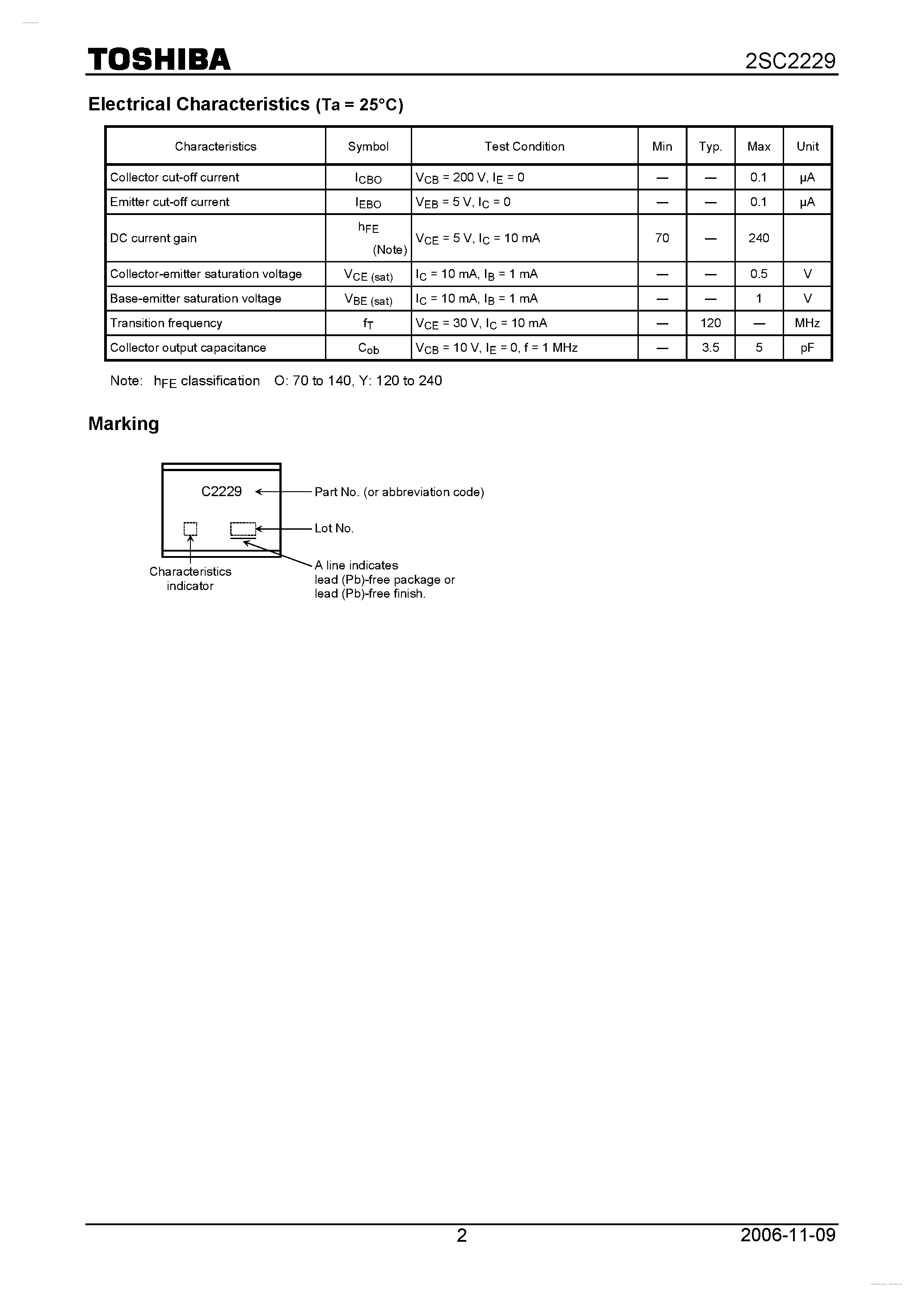 Даташит на микросхему C2229 страница 2 Даташит C2229 - Search -----> 2SC2229 страница 2