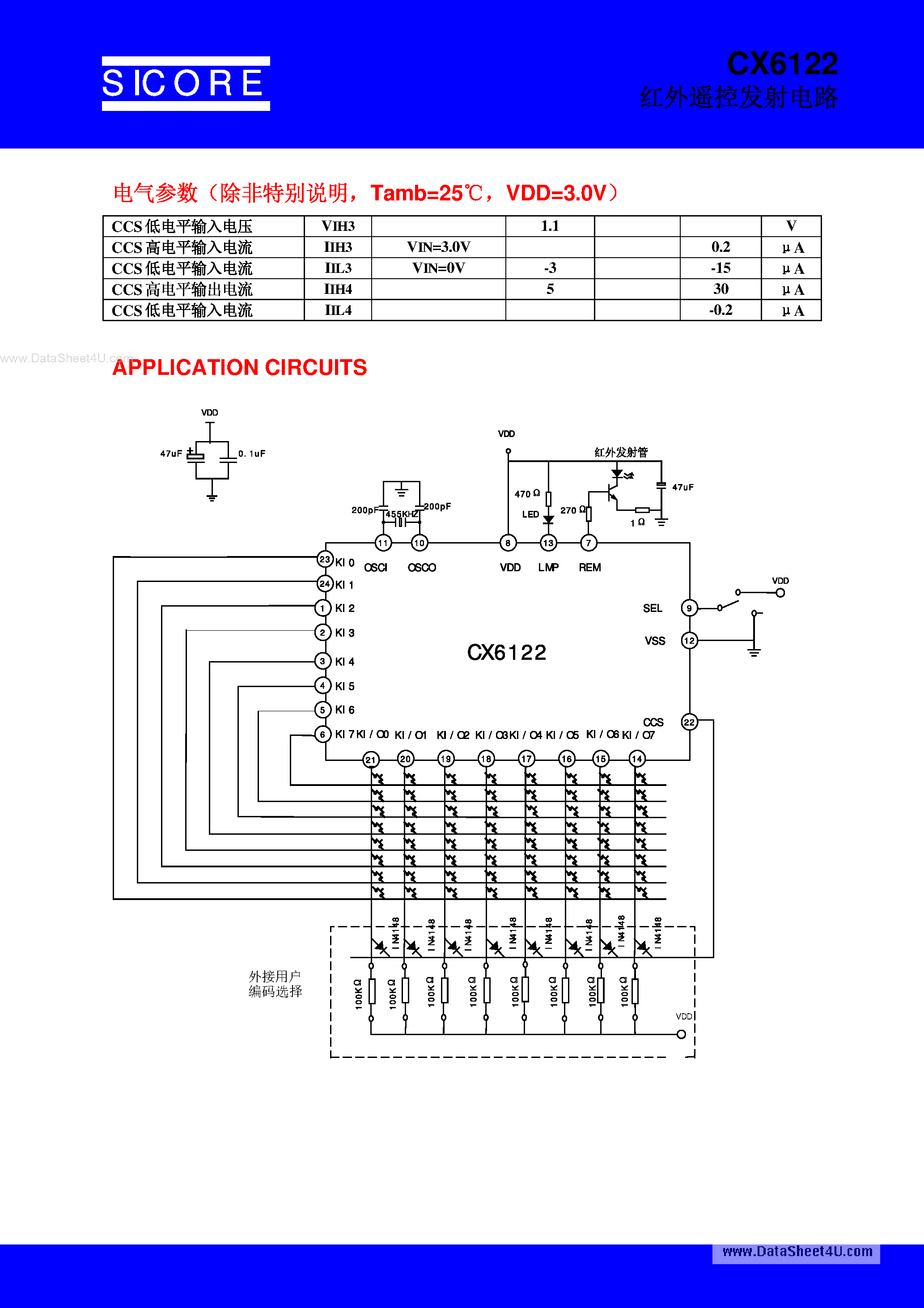 Datasheet CX6122 - CX6122 page 2