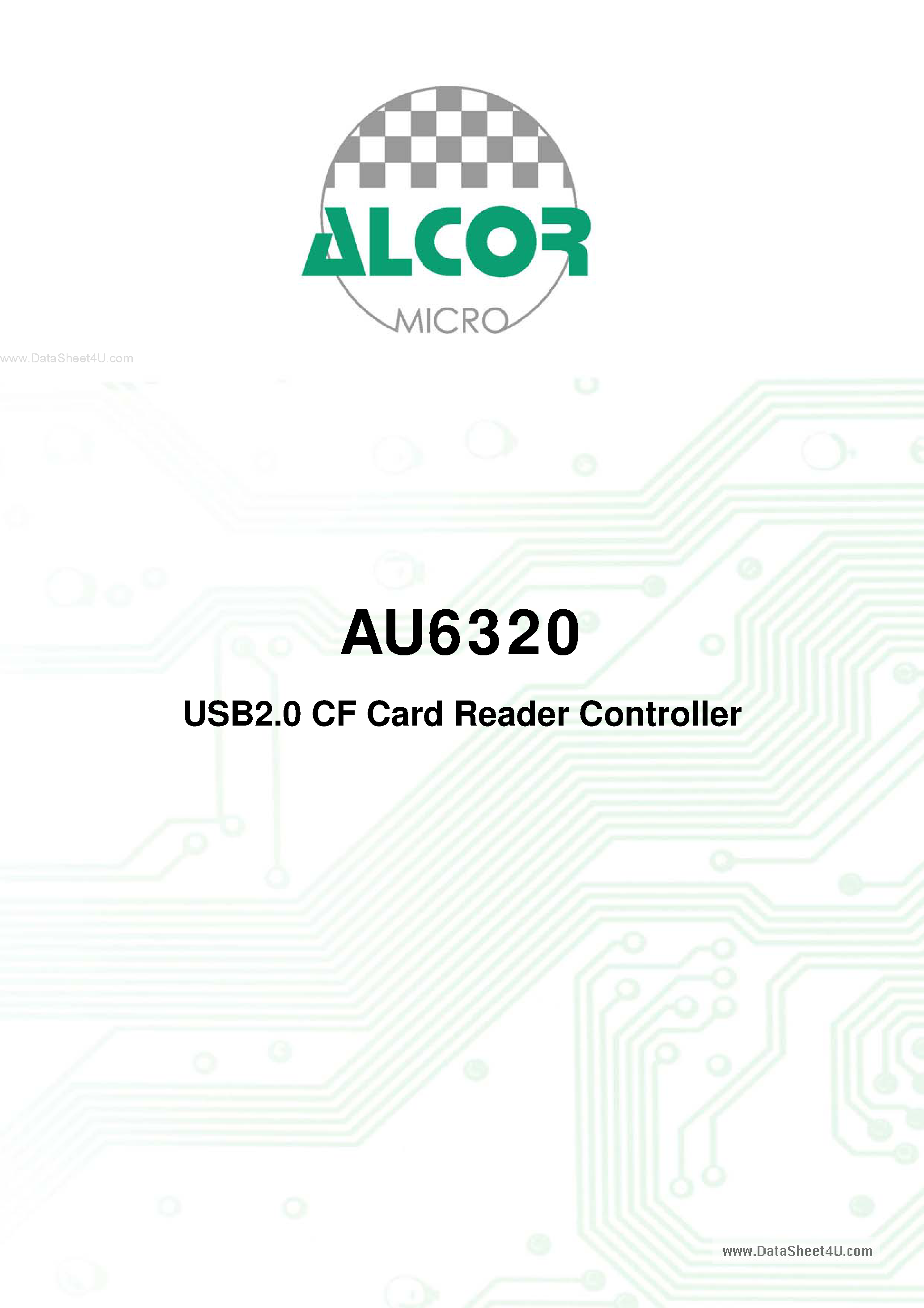 Datasheet AU6320 - USB2.0 CF Card Reader Controller page 2