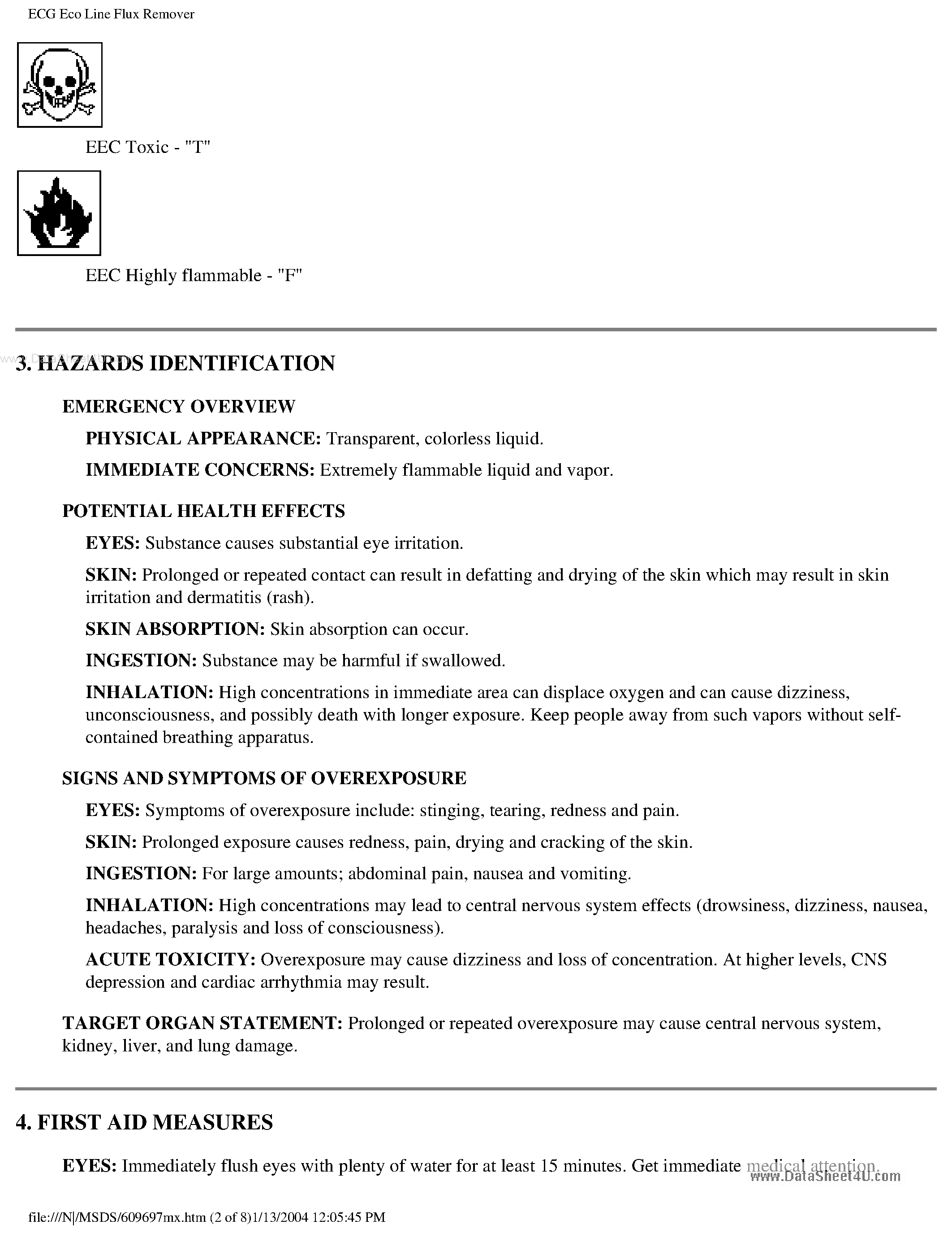 Datasheet RX1900-4 - ECG Eco Line Flux Remover page 2