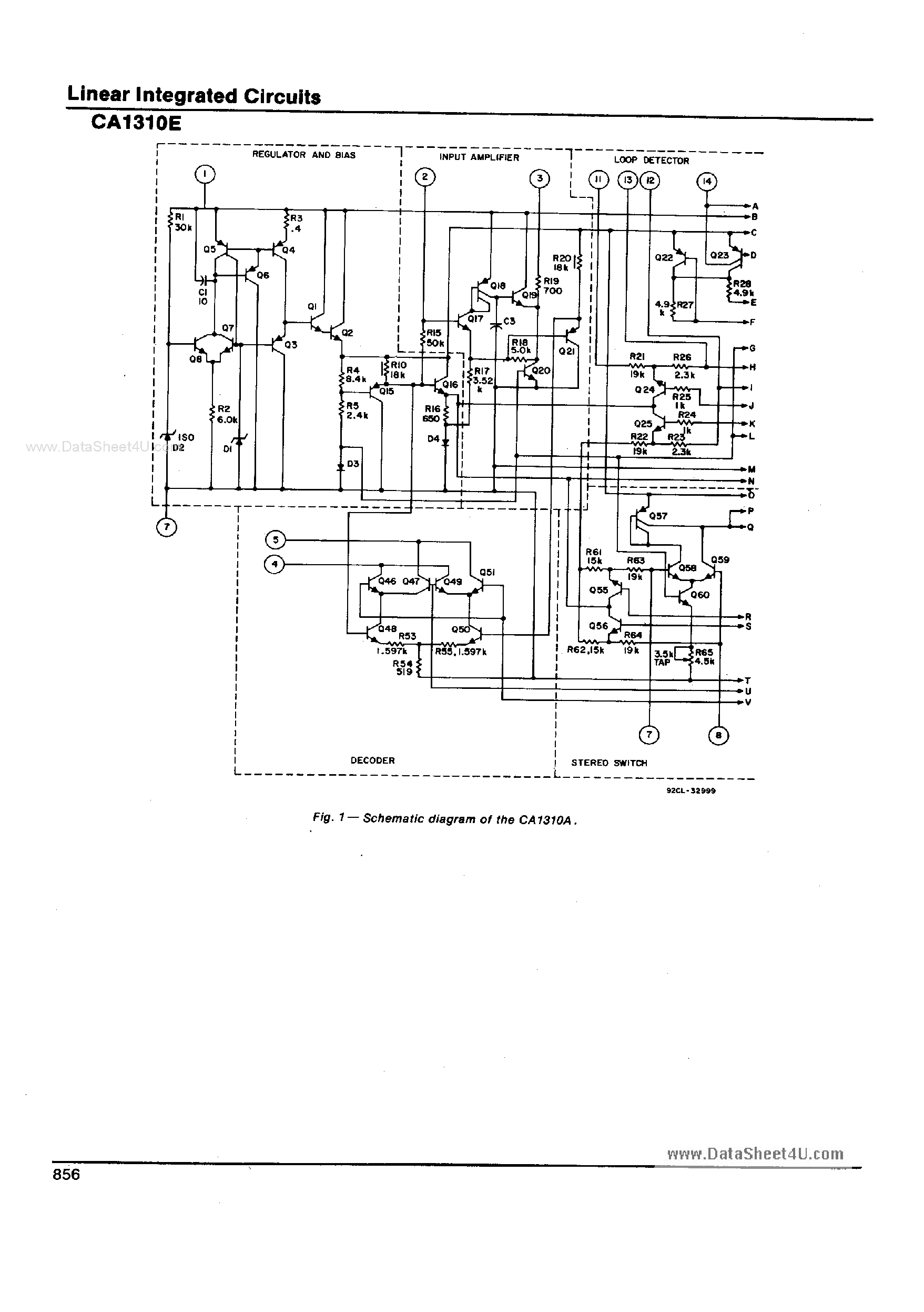 Даташит на микросхему CA1310E страница 2 Даташит CA1310E - RC Phase Lock Loop Stereo Decoder страница 2