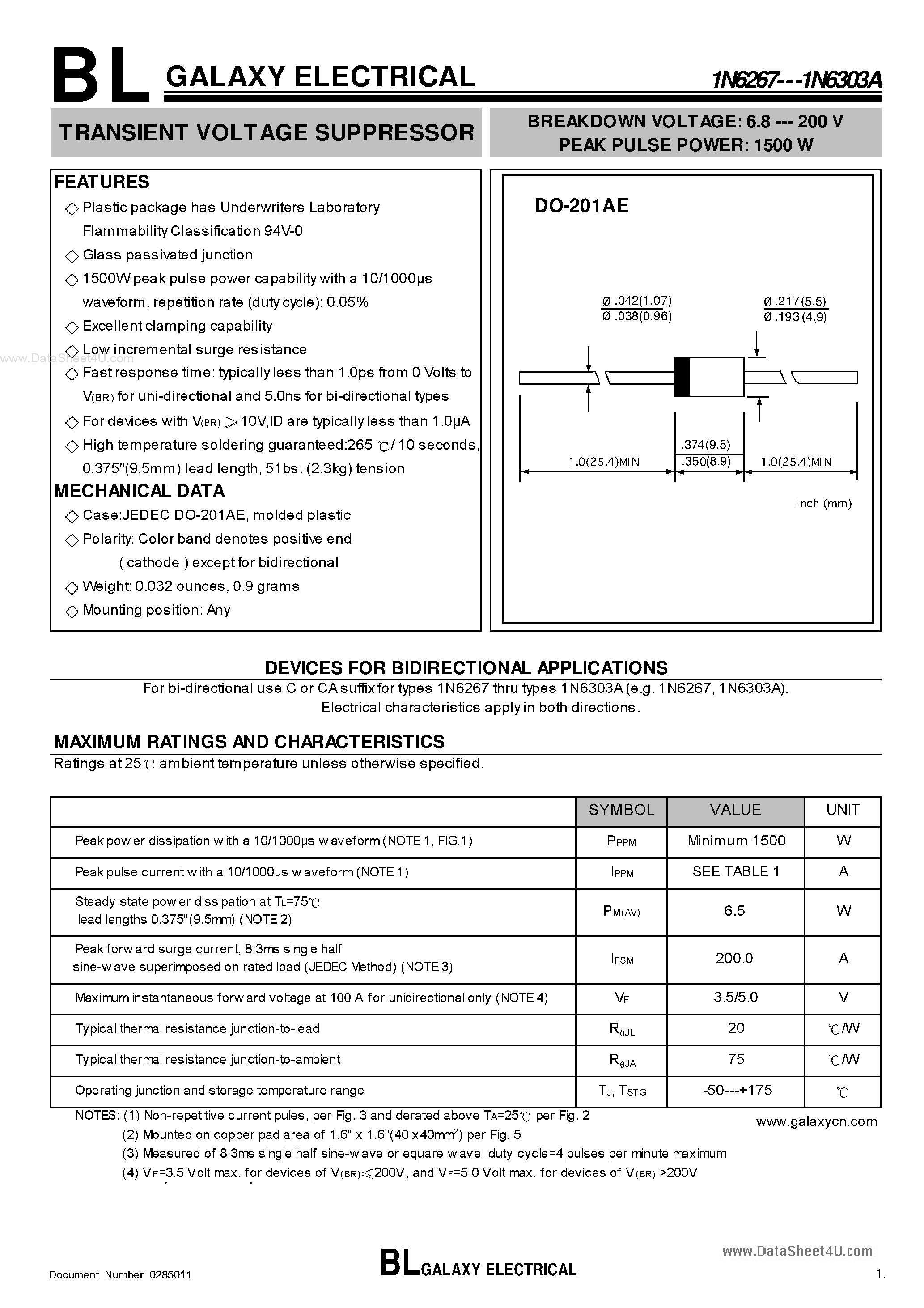Datasheet MB10S page 1 Datasheet MB10S - SILICON BRIDGE RECTIFIERS page 1