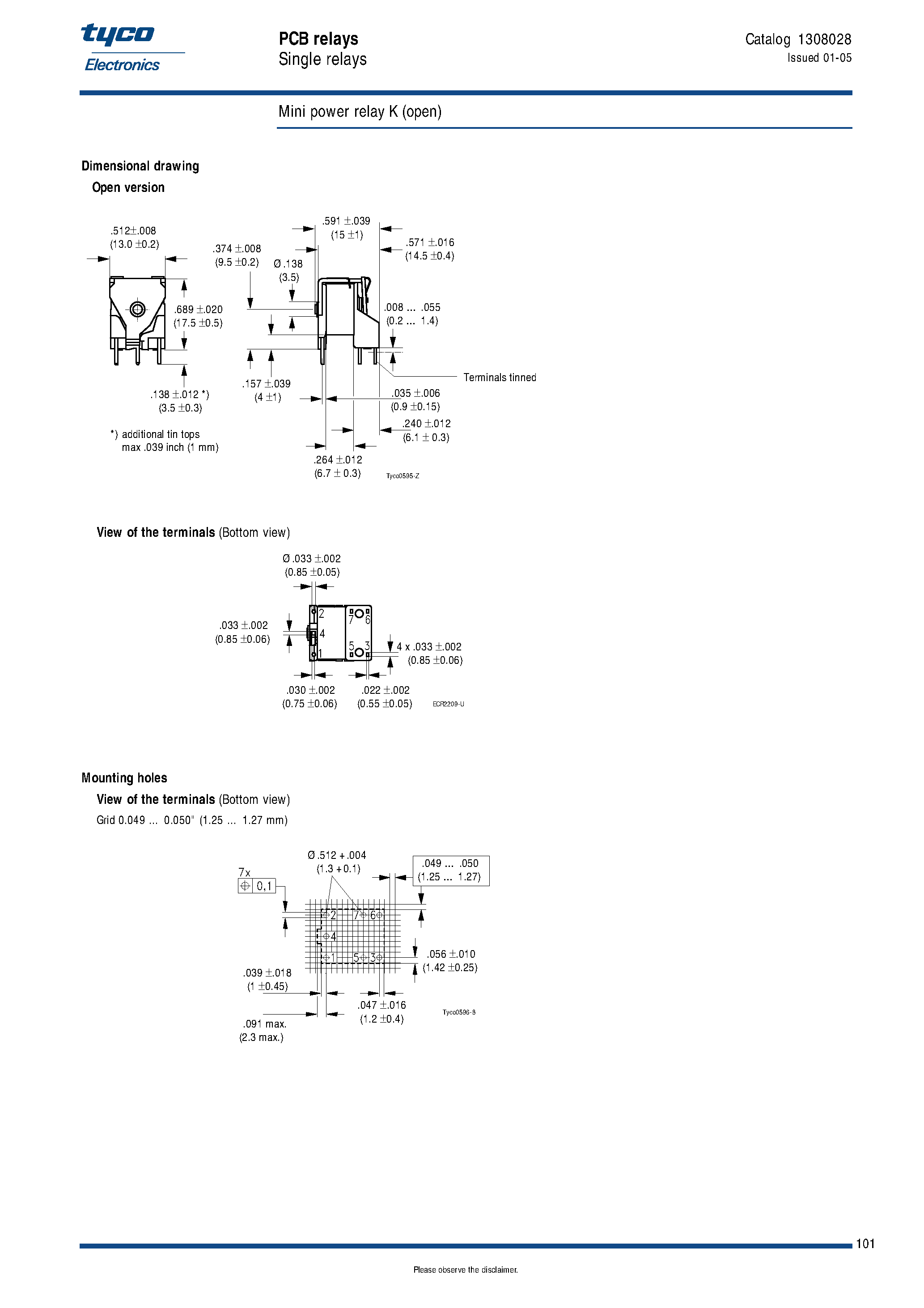 Datasheet V23072-C1061-A30x - PCB Relays page 2