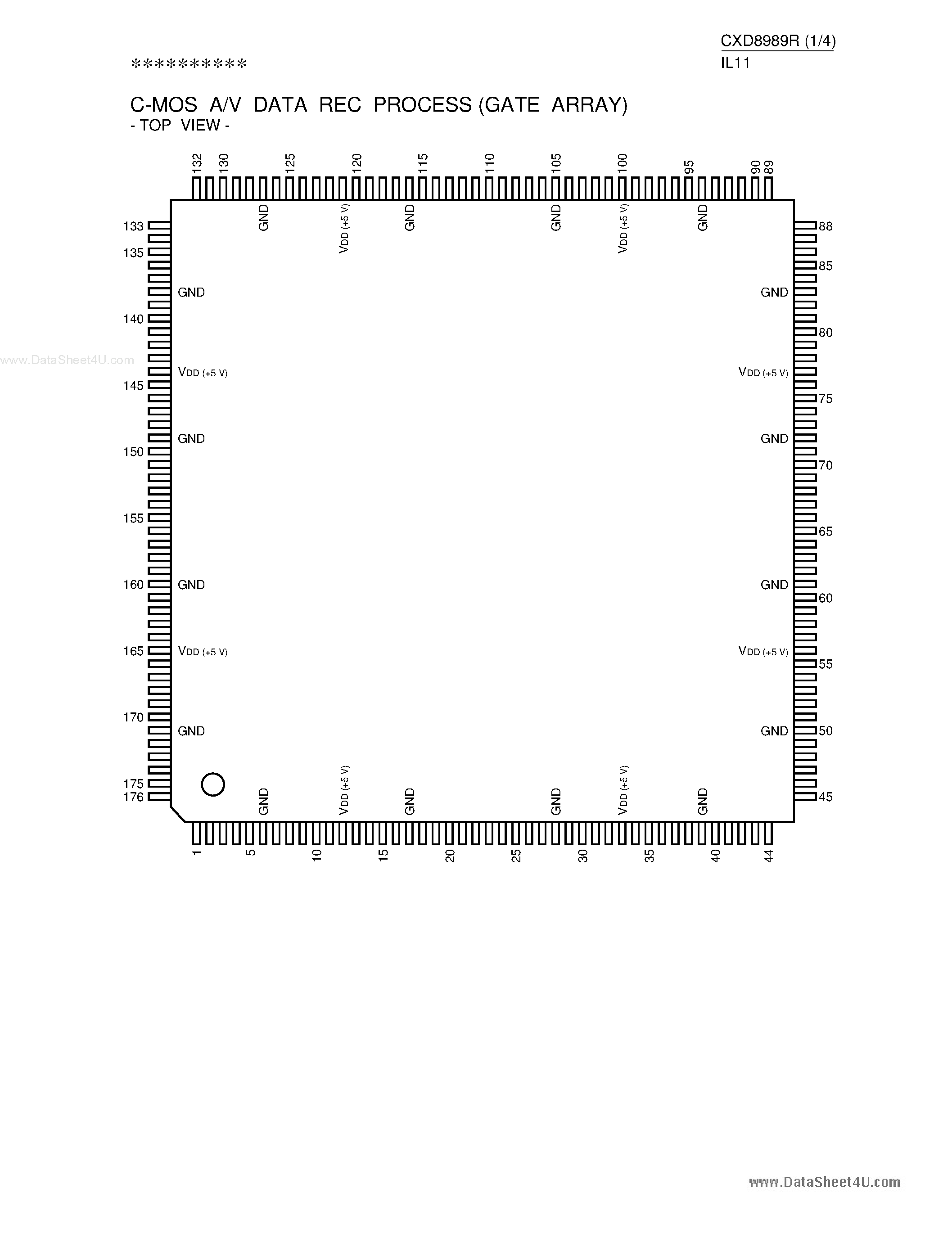 Datasheet CXD8989R - CMOS A/V Data REC Processor page 1
