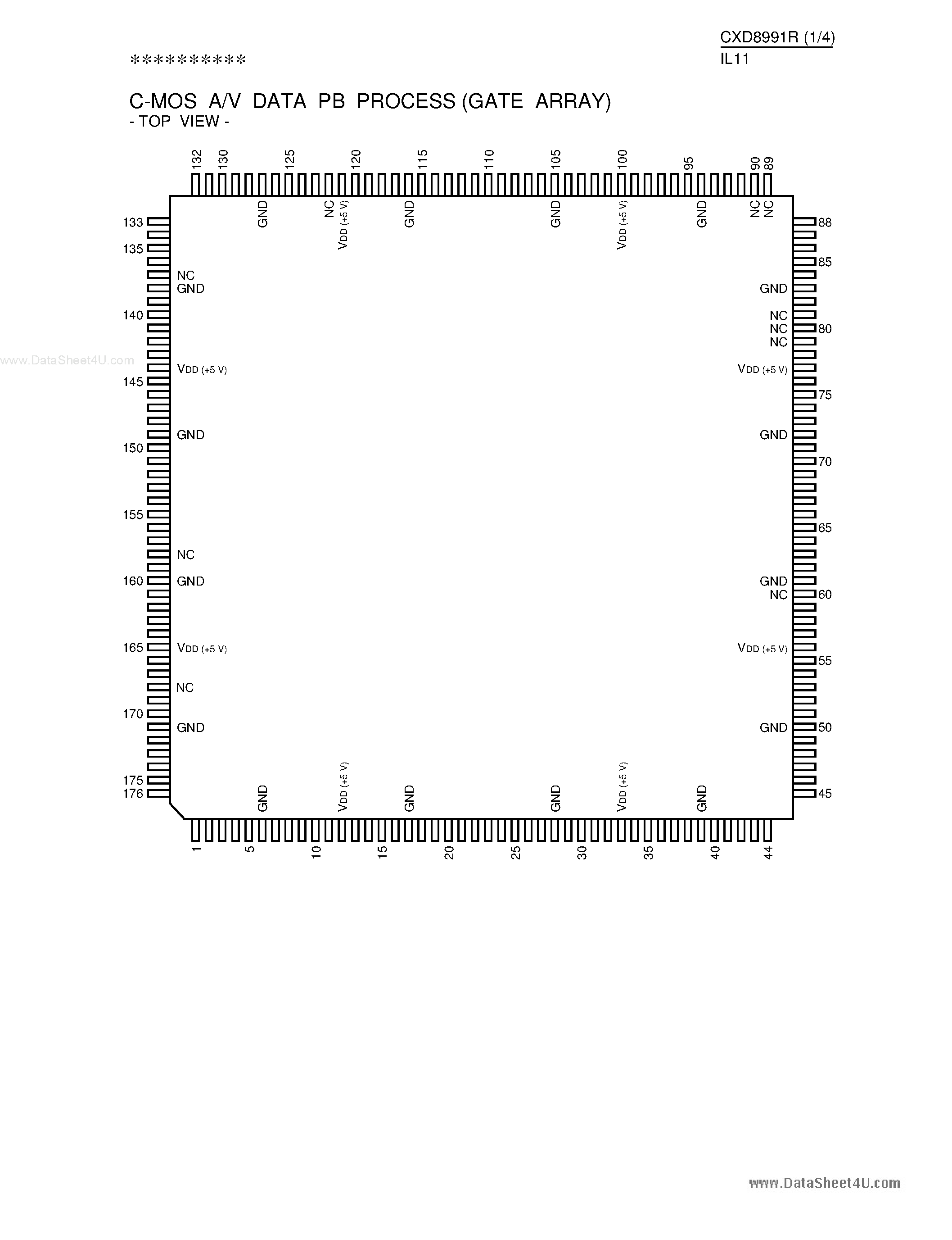 Datasheet CXD8991R - CMOS A/V Data PB Processor page 1