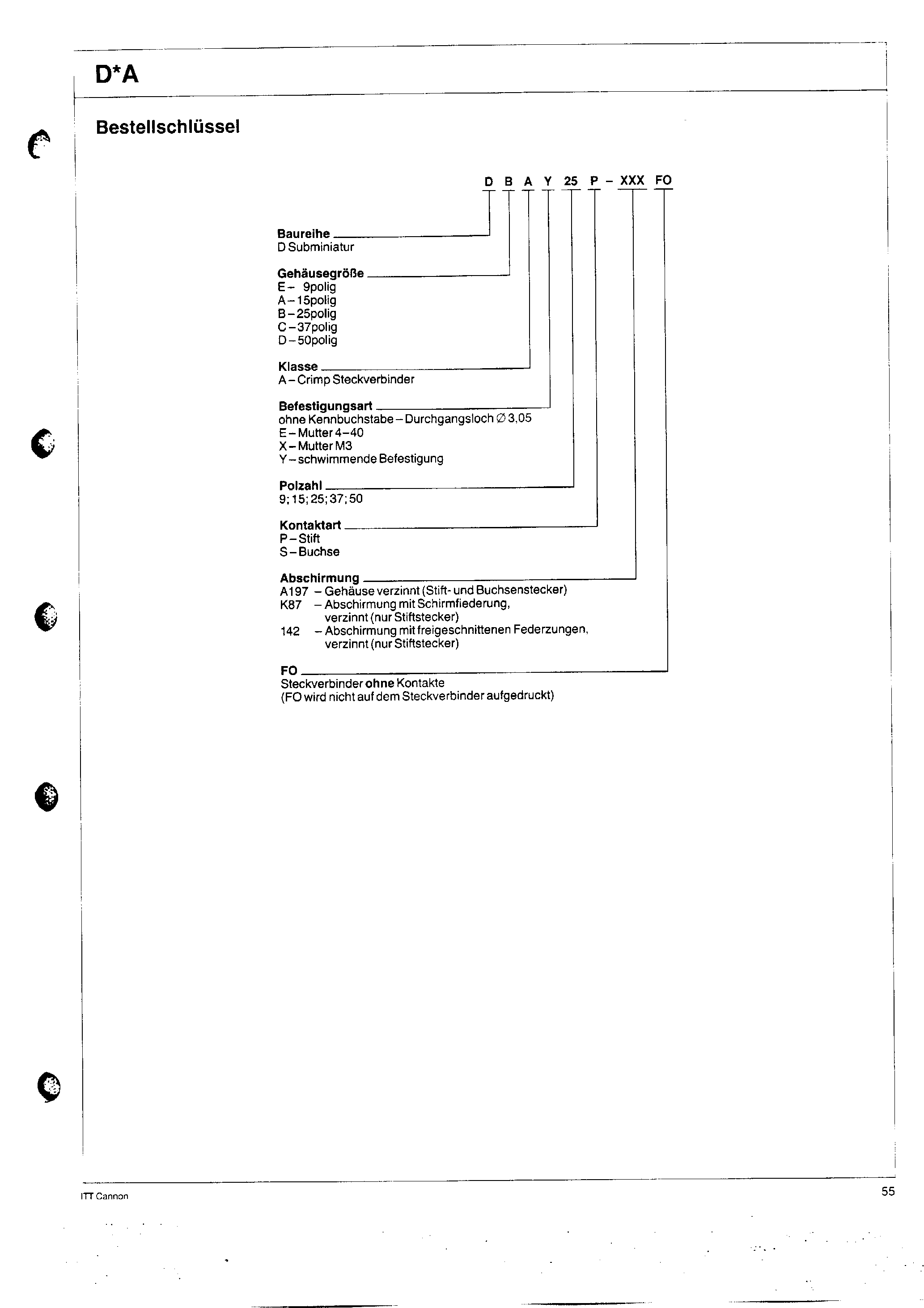 Datasheet DAU-15SFO page 2 Datasheet DAU-15SFO - CRIMPGEHAEUSE BUCHSE SUB D page 2