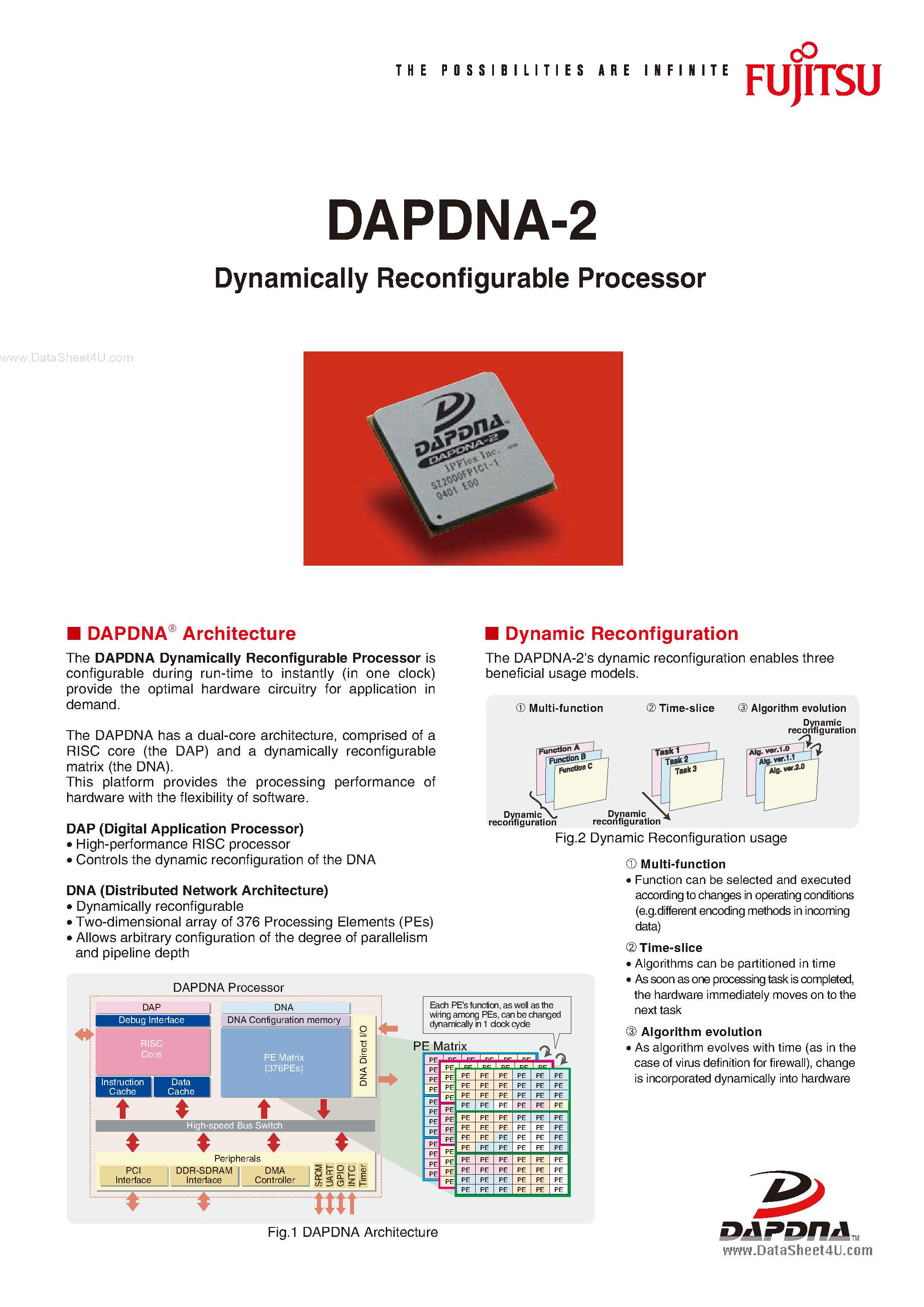 Datasheet DAPDNA-2 - Dynamically Reconfigurable Processor page 1