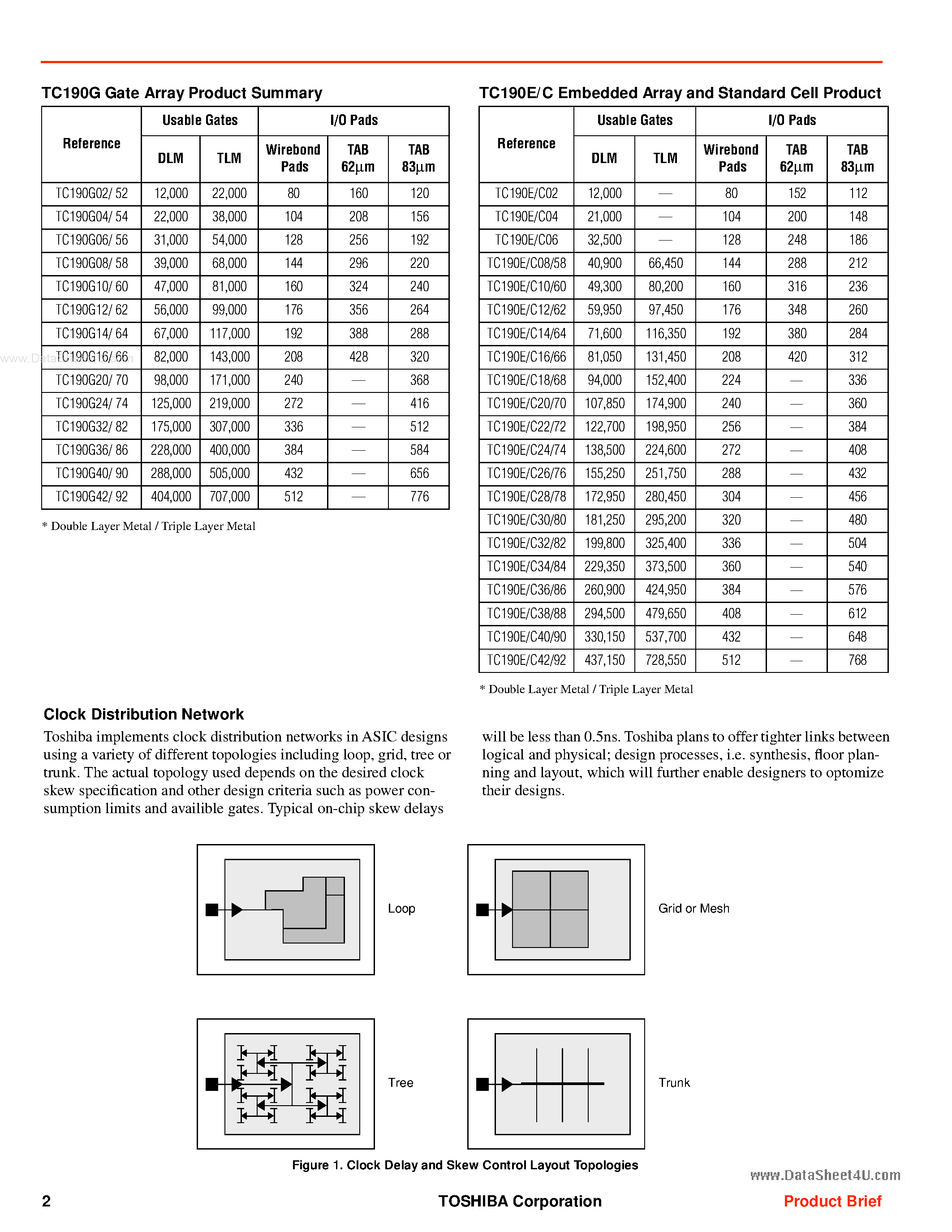 Datasheet TC190 page 2 Datasheet TC190 - System ASIC page 2