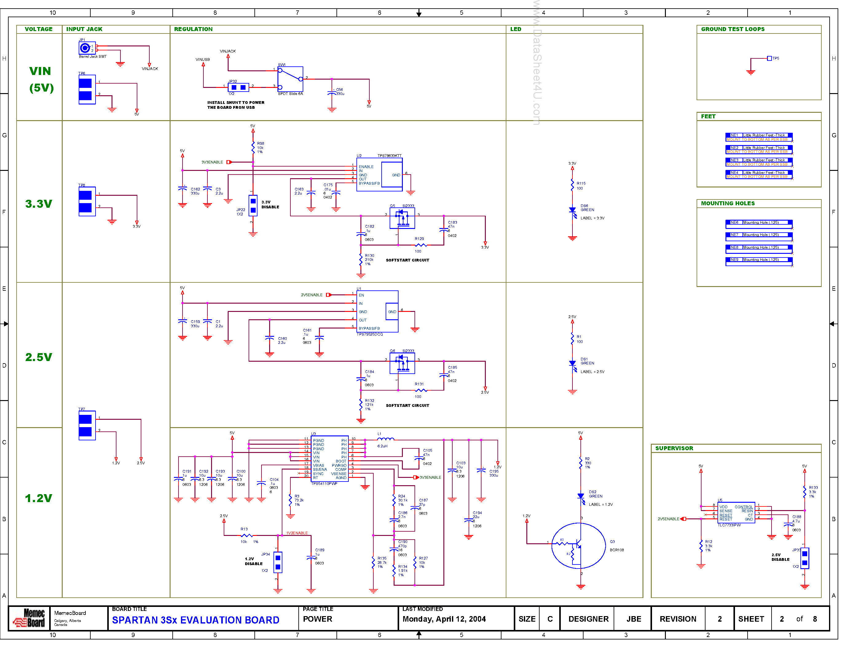 Datasheet DS-BD-3SXLC-PQ208 page 2 Datasheet DS-BD-3SXLC-PQ208 - Spartan 3 Evaluation Board page 2