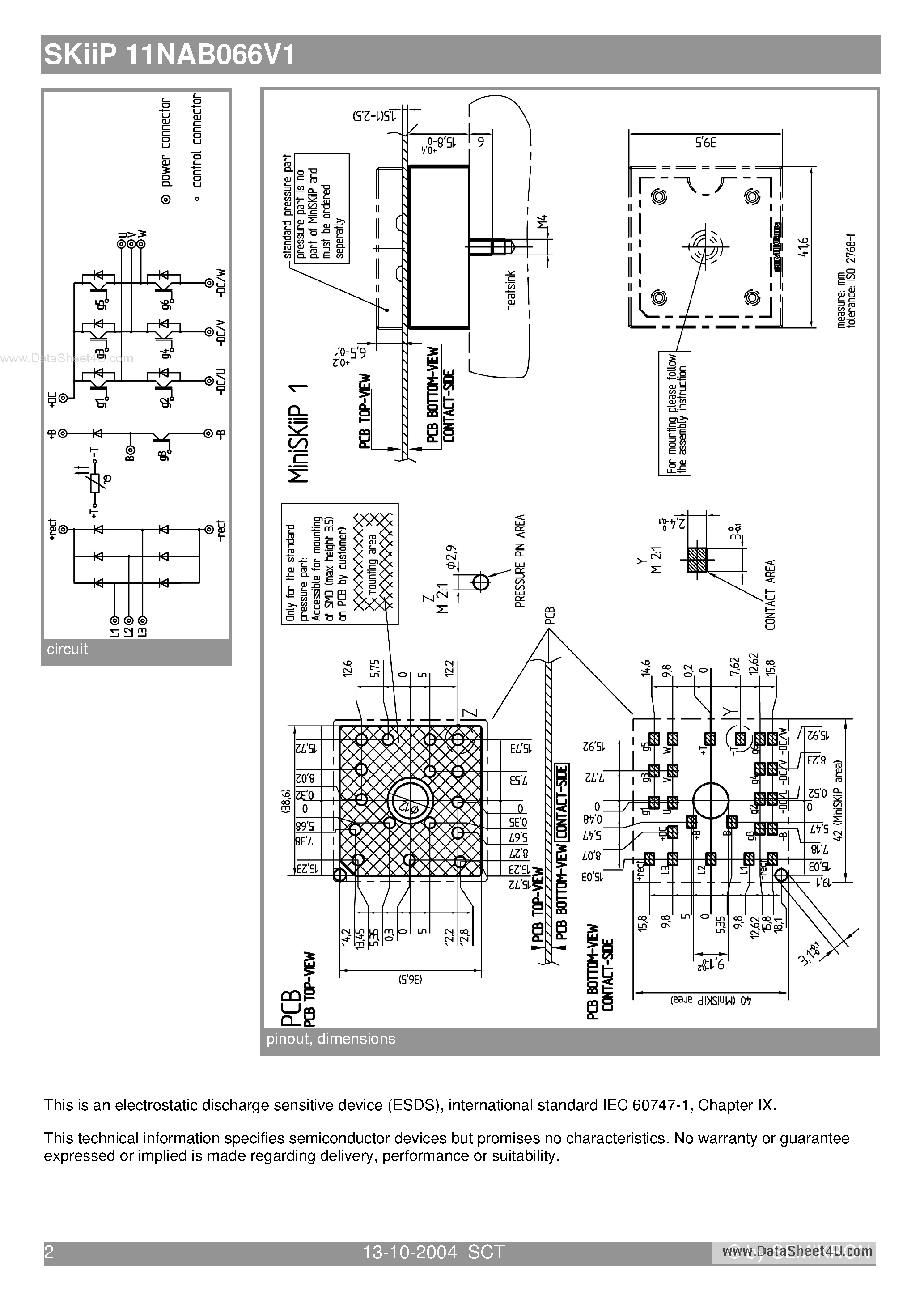 Datasheet SKIIP11NAB066V1 - 3-phase bridge rectifier brake chopper 3-phase bridge inverter page 2