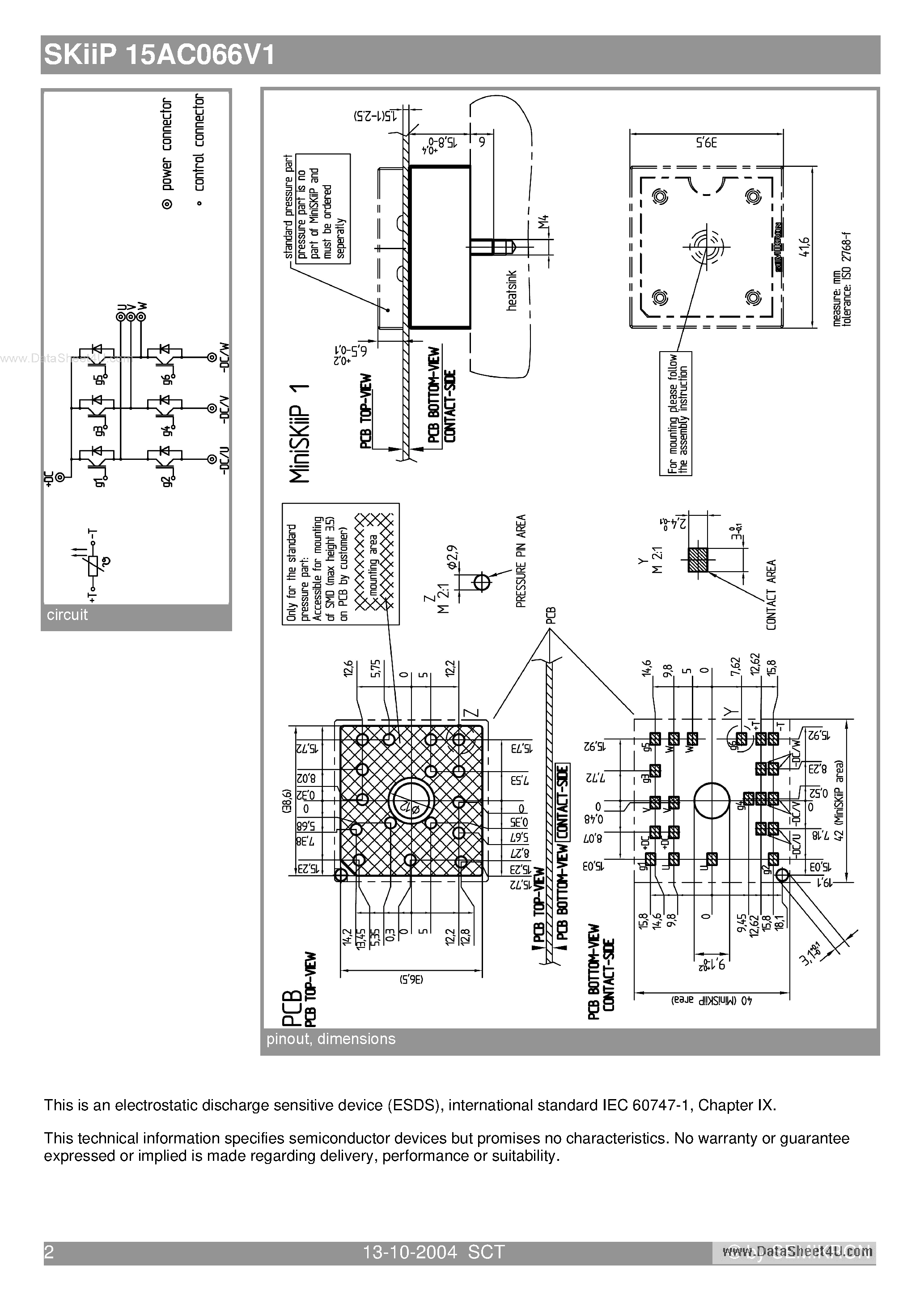Datasheet SKIIP15AC066V1 - 3-phase bridge inverter page 2