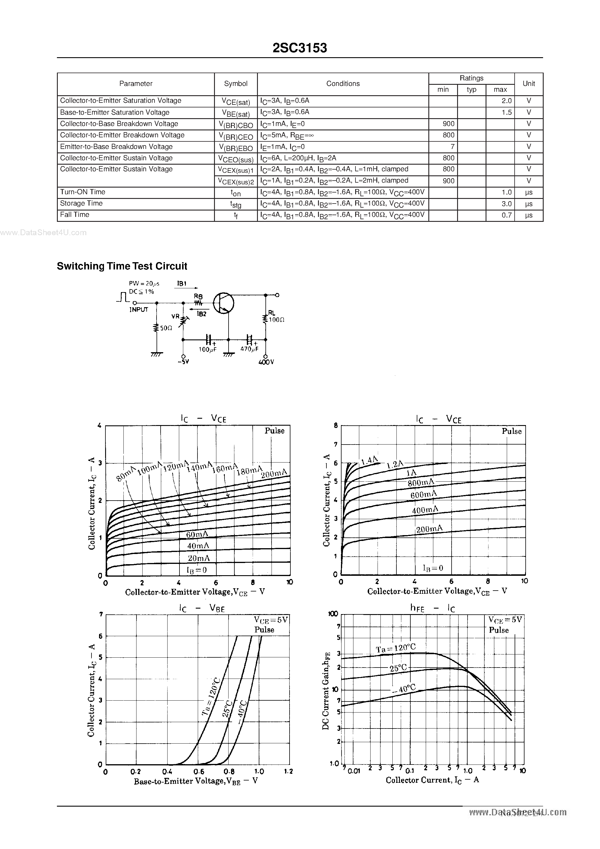 Даташит на микросхему C3153 страница 2 Даташит C3153 - Search -----> 2SC3153 страница 2