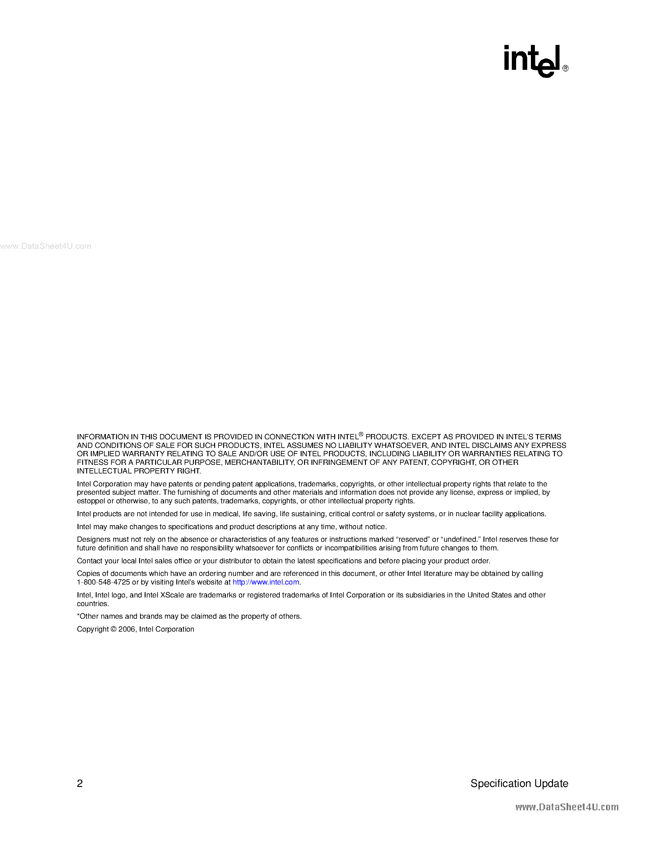 Даташит QG80331M550 - I/O Processor страница 2