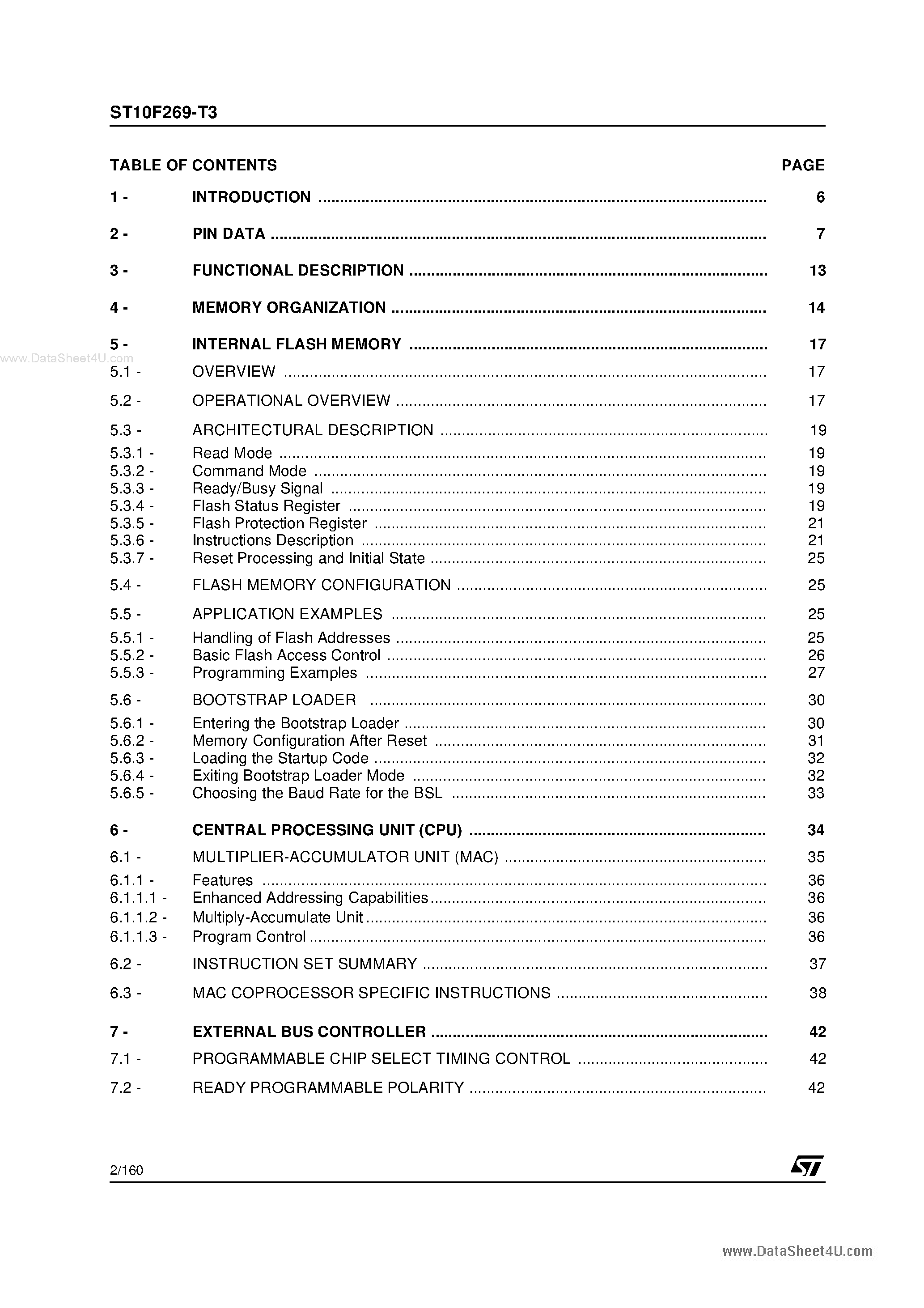 Даташит на микросхему 10F269-T3 страница 2 Даташит 10F269-T3 - Search -----> ST10F269-T3 страница 2