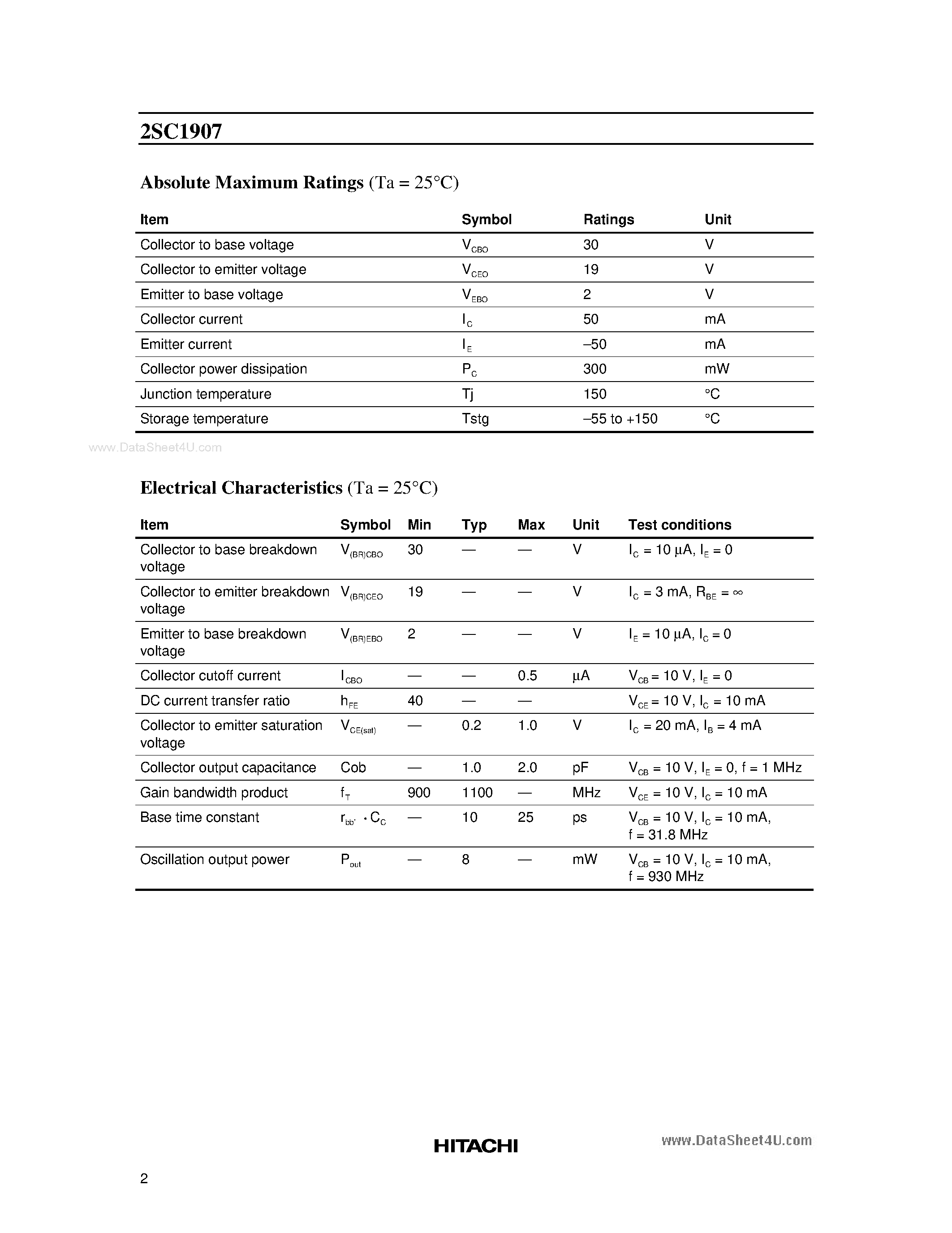 Даташит на микросхему C1907 страница 2 Даташит C1907 - Search -----> 2SC1907 страница 2