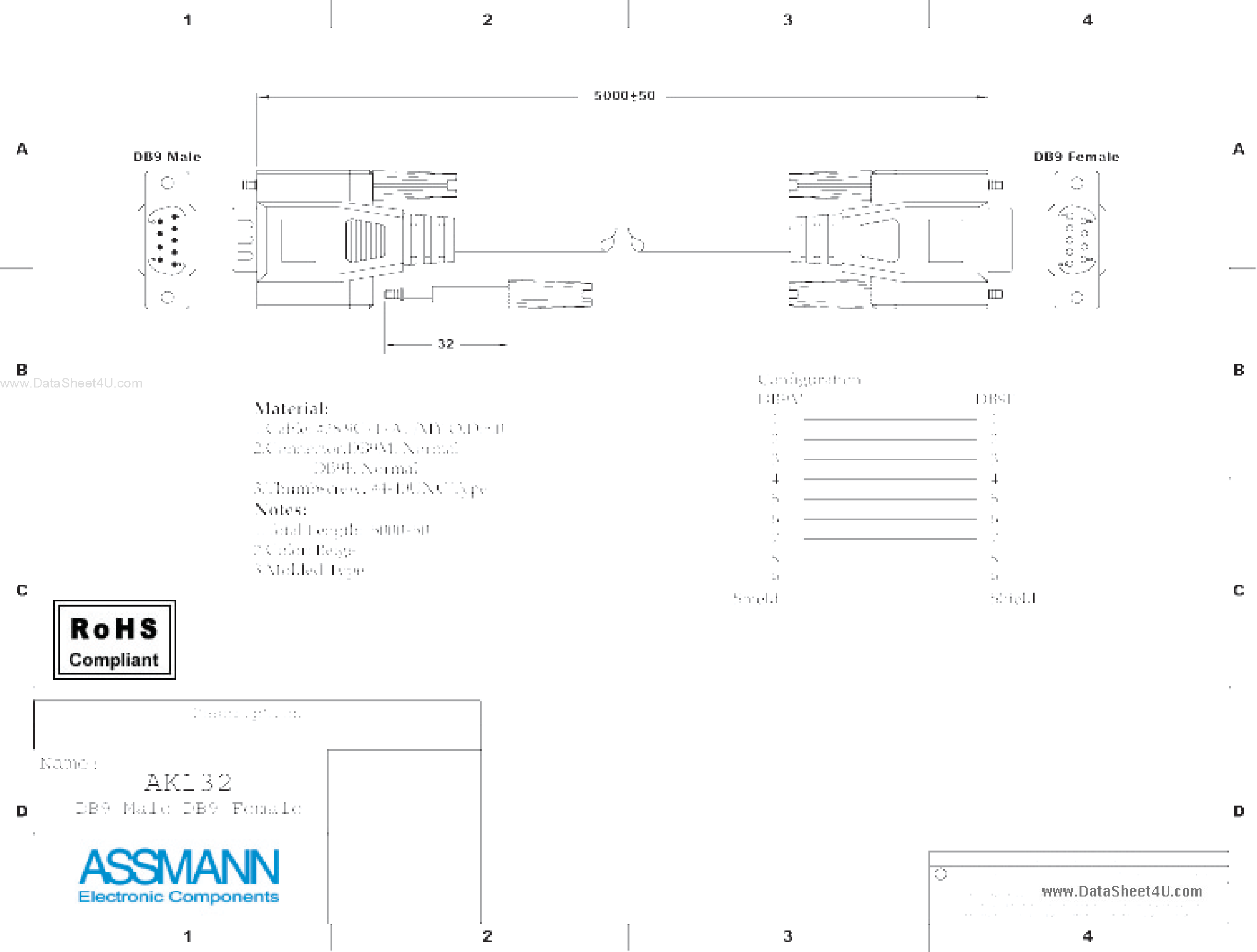 Datasheet AK132 - Connector page 1