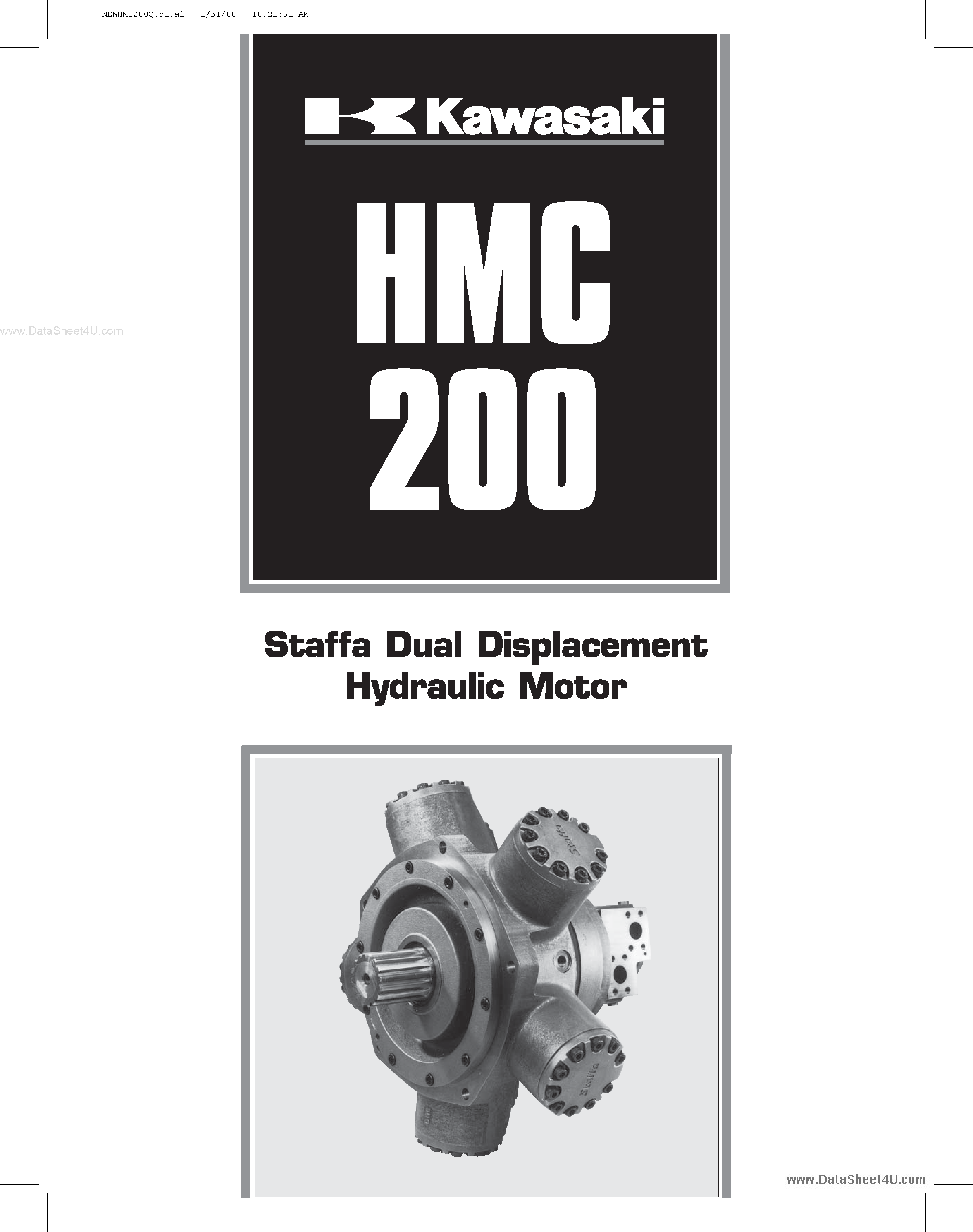 Datasheet HMC200 page 1 Datasheet HMC200 - Staffa Dual Displacement Hydraulic Motor page 1