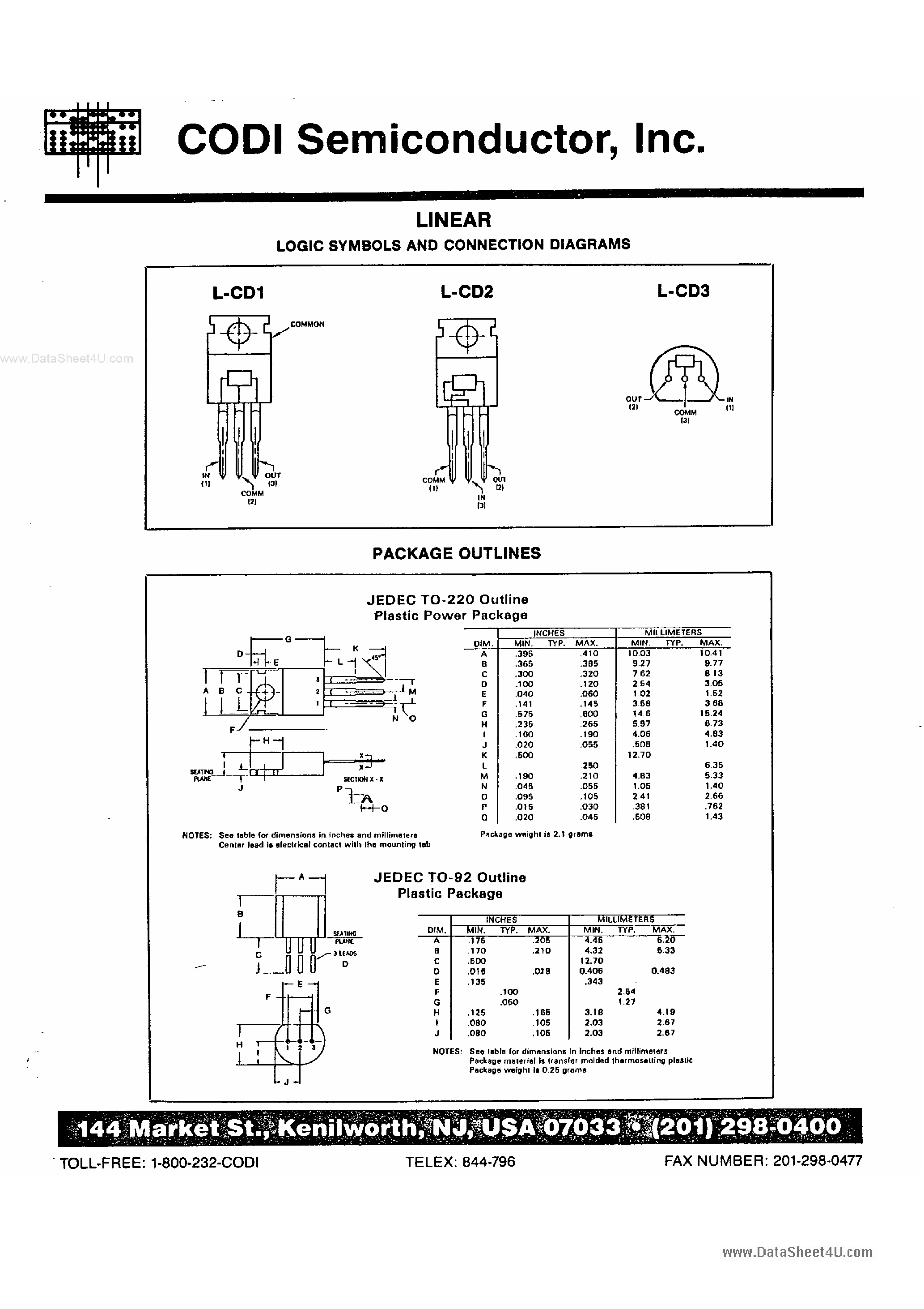 Даташит на микросхему 7915 страница 1 Даташит 7915 - LINEAR INTEGRATED CIRCUITS 3-TERMINAL VOLATGE REGULATORS страница 1