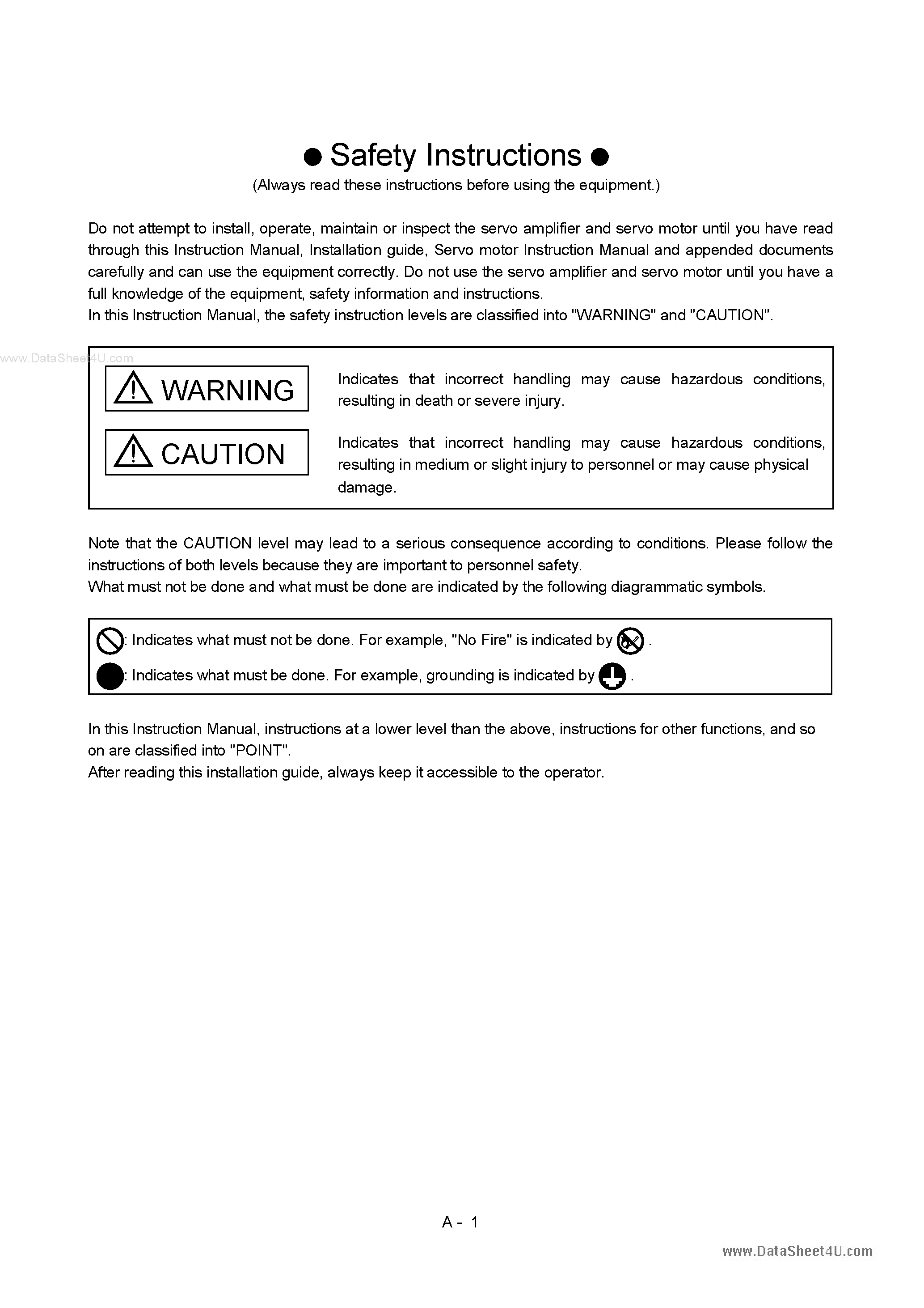 Datasheet MR-E-100A-QW003 page 2 Datasheet MR-E-100A-QW003 - General Purpose AC Servo page 2