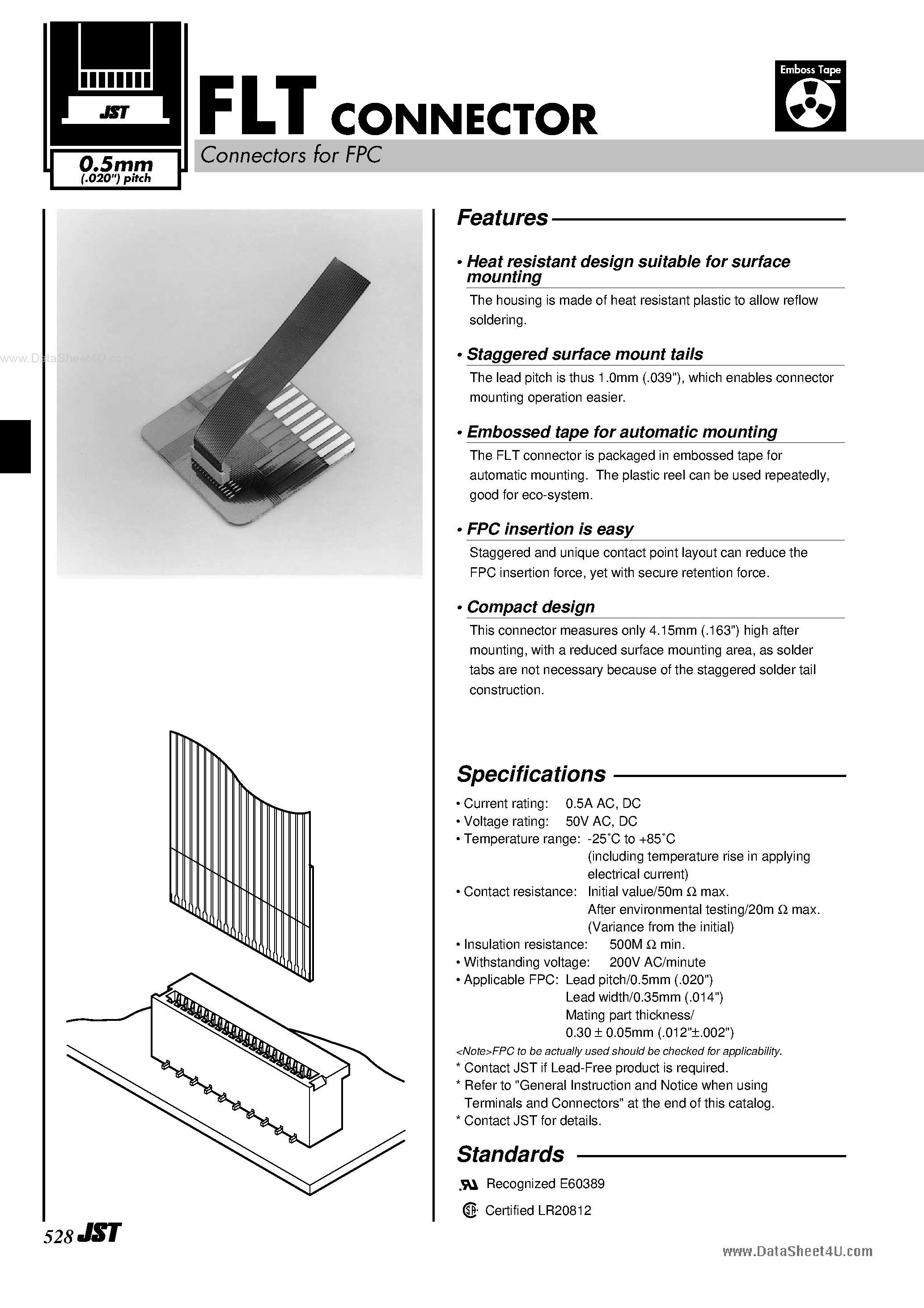 Даташит 28FLT-SM1-TB - Connector страница 1