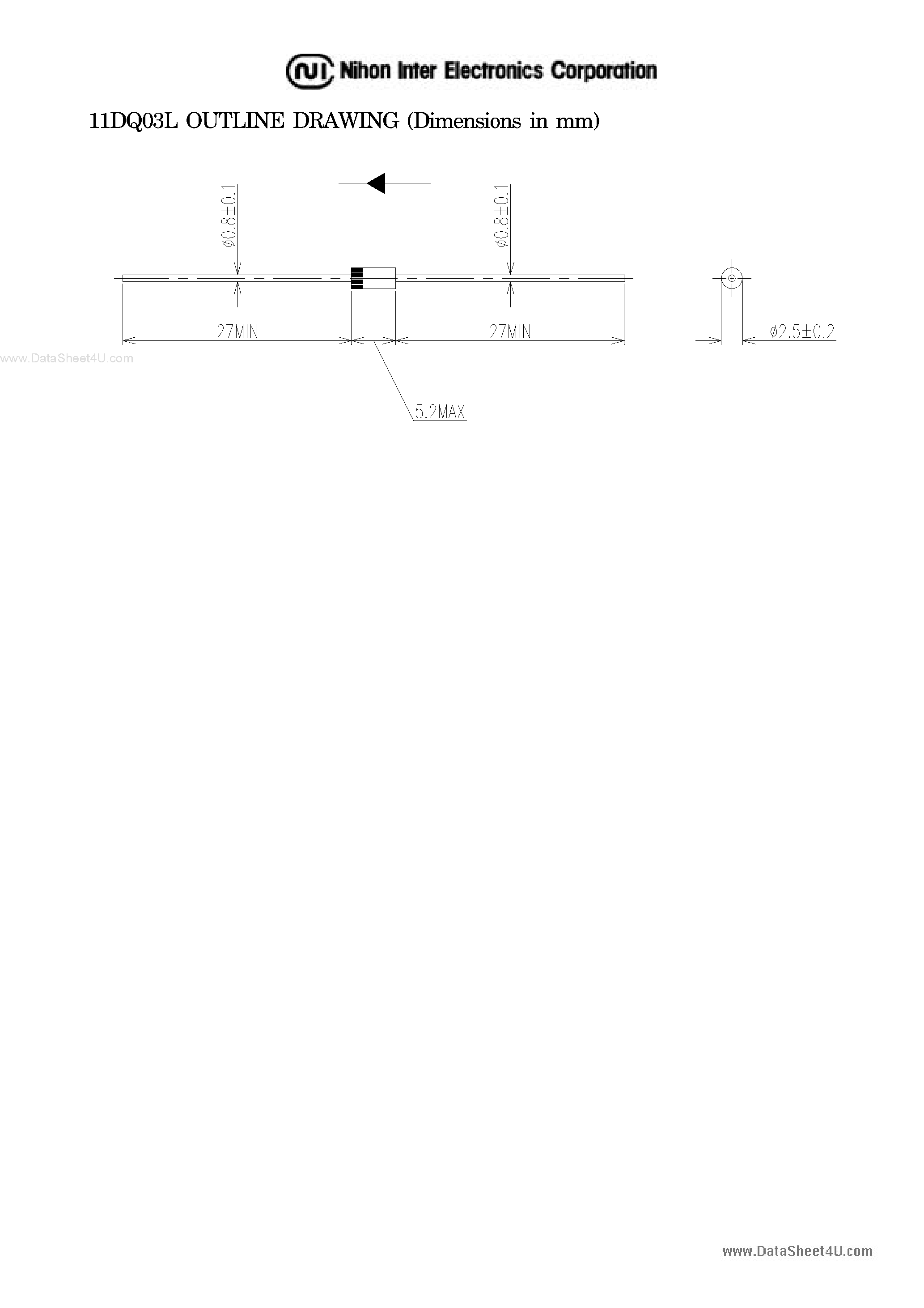 Datasheet 11DQ03L - Low Forward Voltage drop Diode page 2