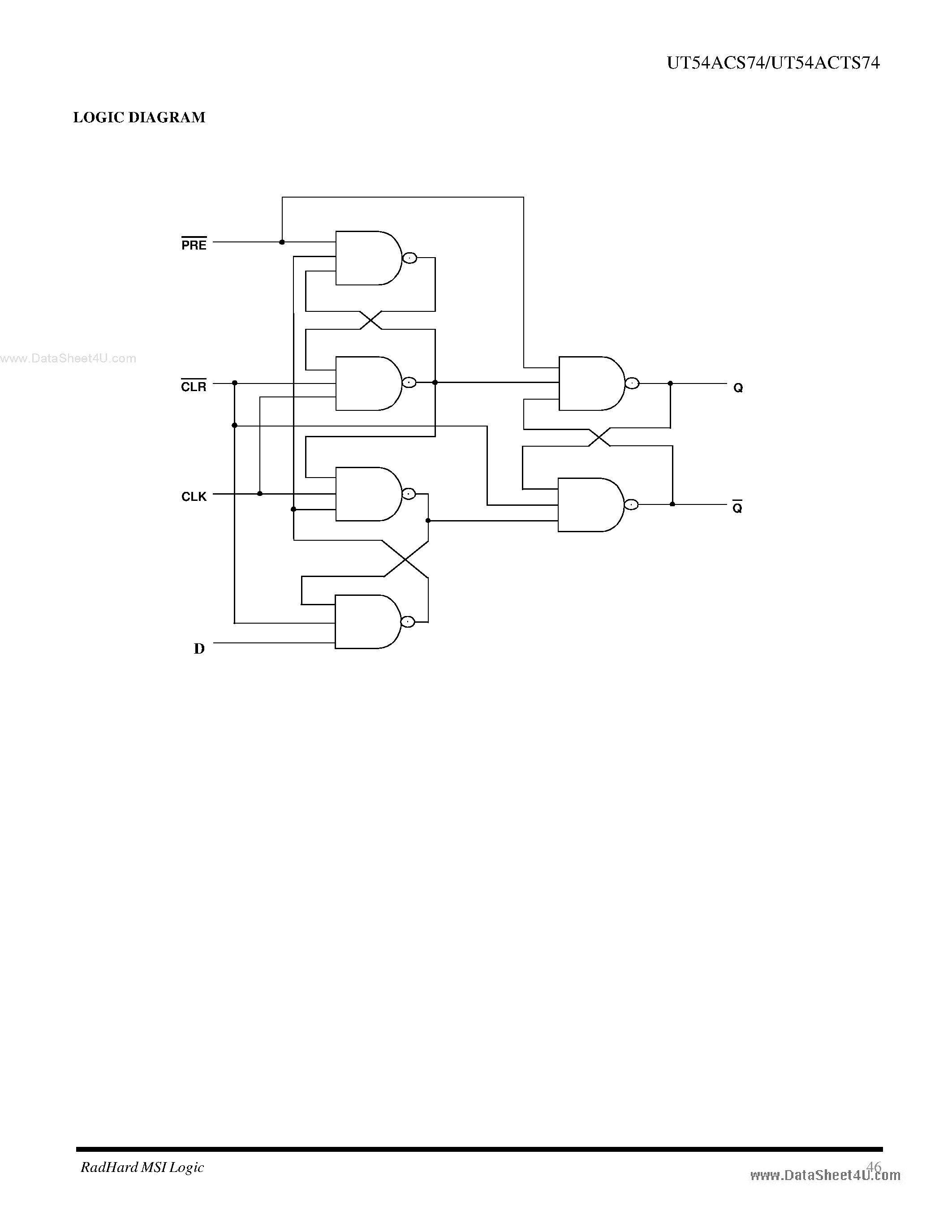 Datasheet UT54ACS74 page 2 Datasheet UT54ACS74 - Radiation-Hardened Dual D Flip-Flops page 2