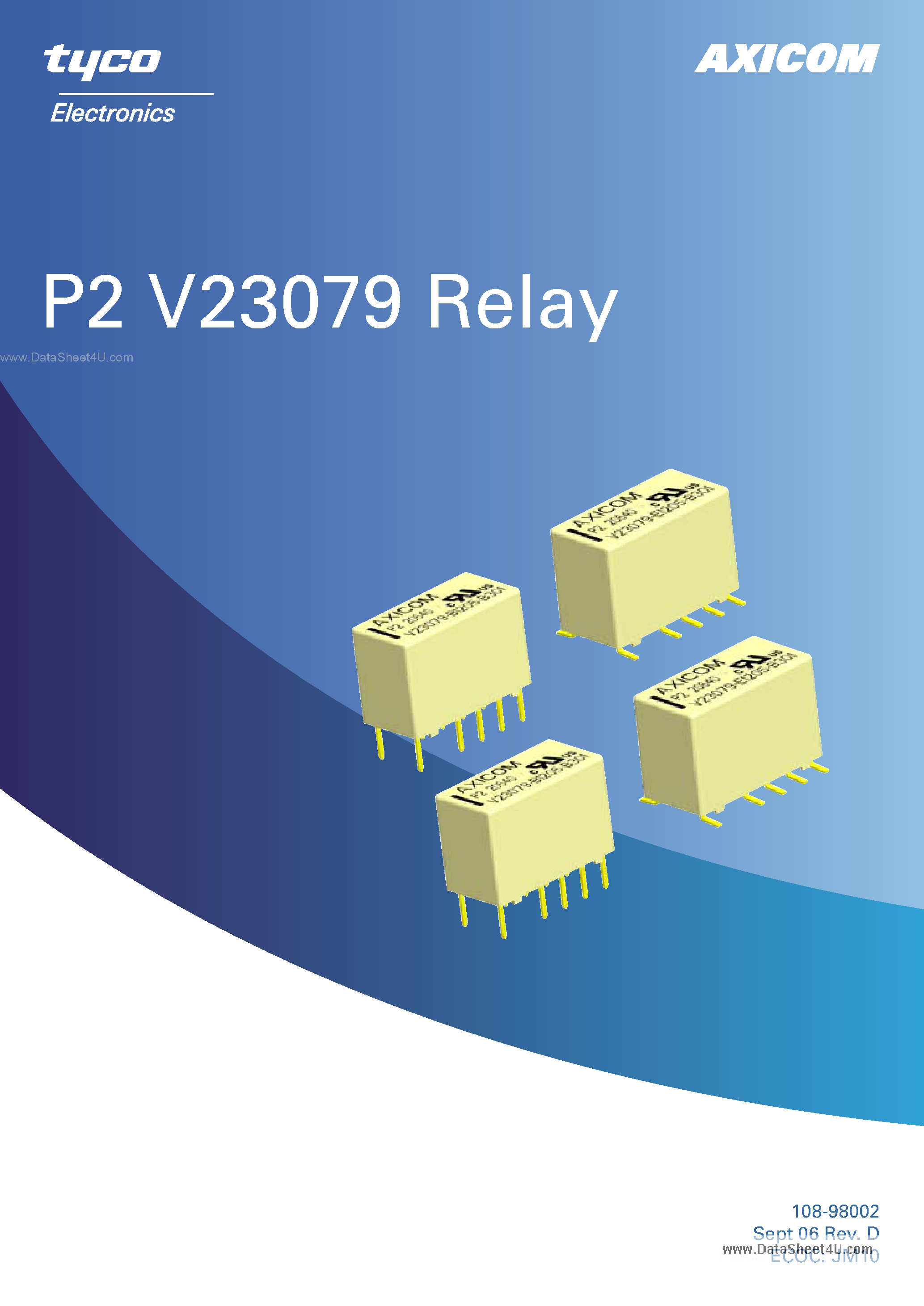Datasheet V23079-G2016-B301 - P2 Relay page 1