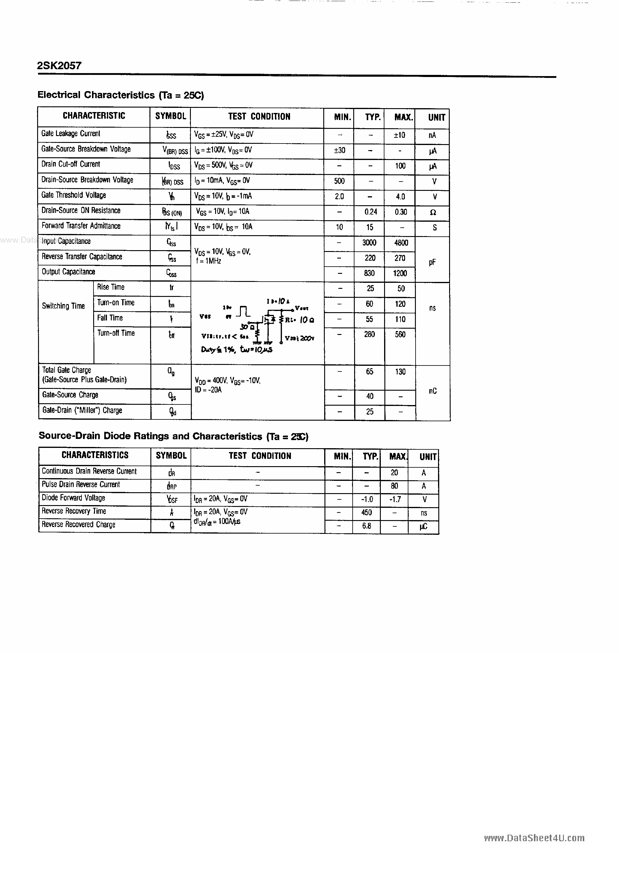 Даташит на микросхему K2057 страница 2 Даташит K2057 - Search -----> 2SK2057 страница 2