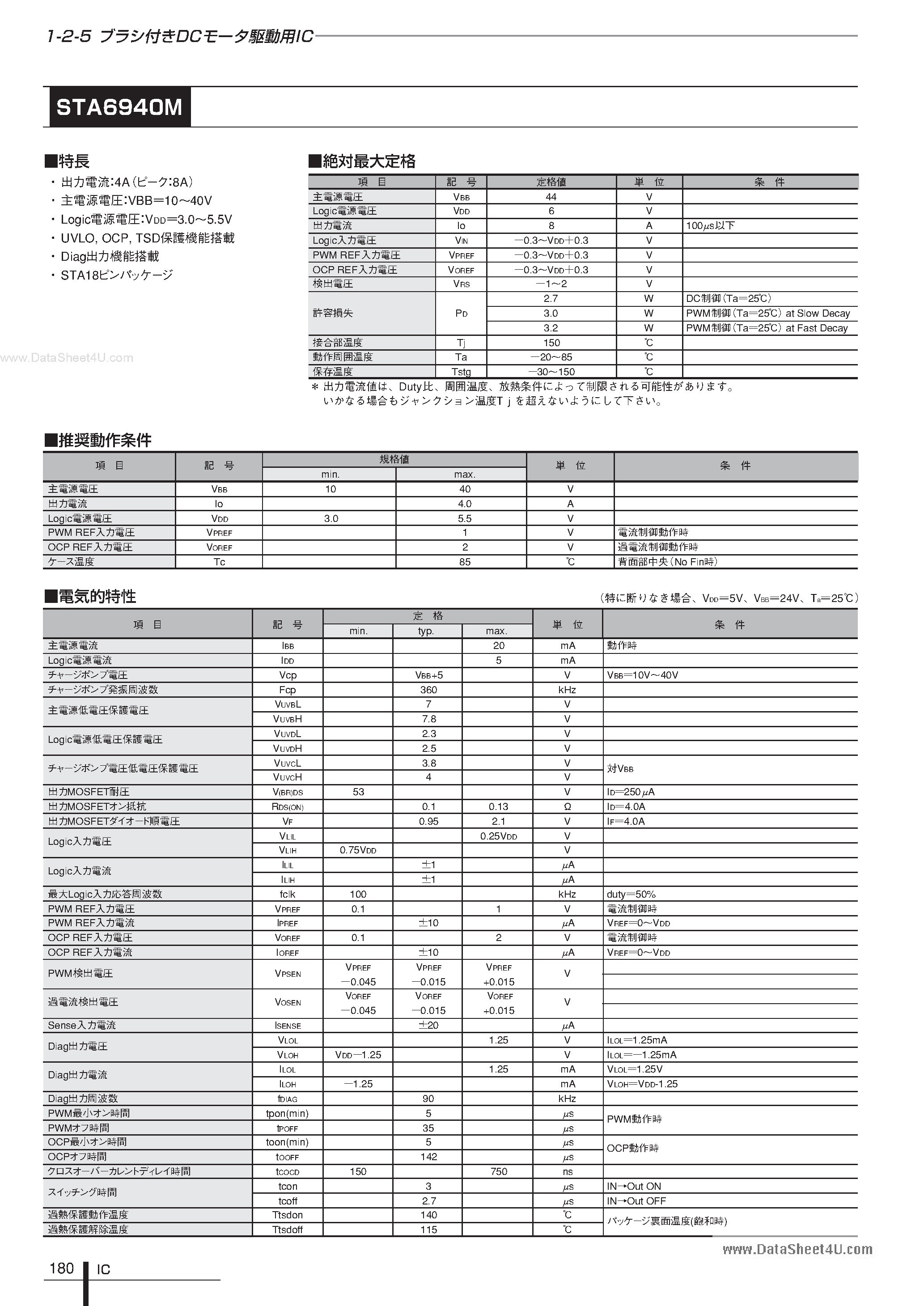 Datasheet STA6940M - STA6940M page 1