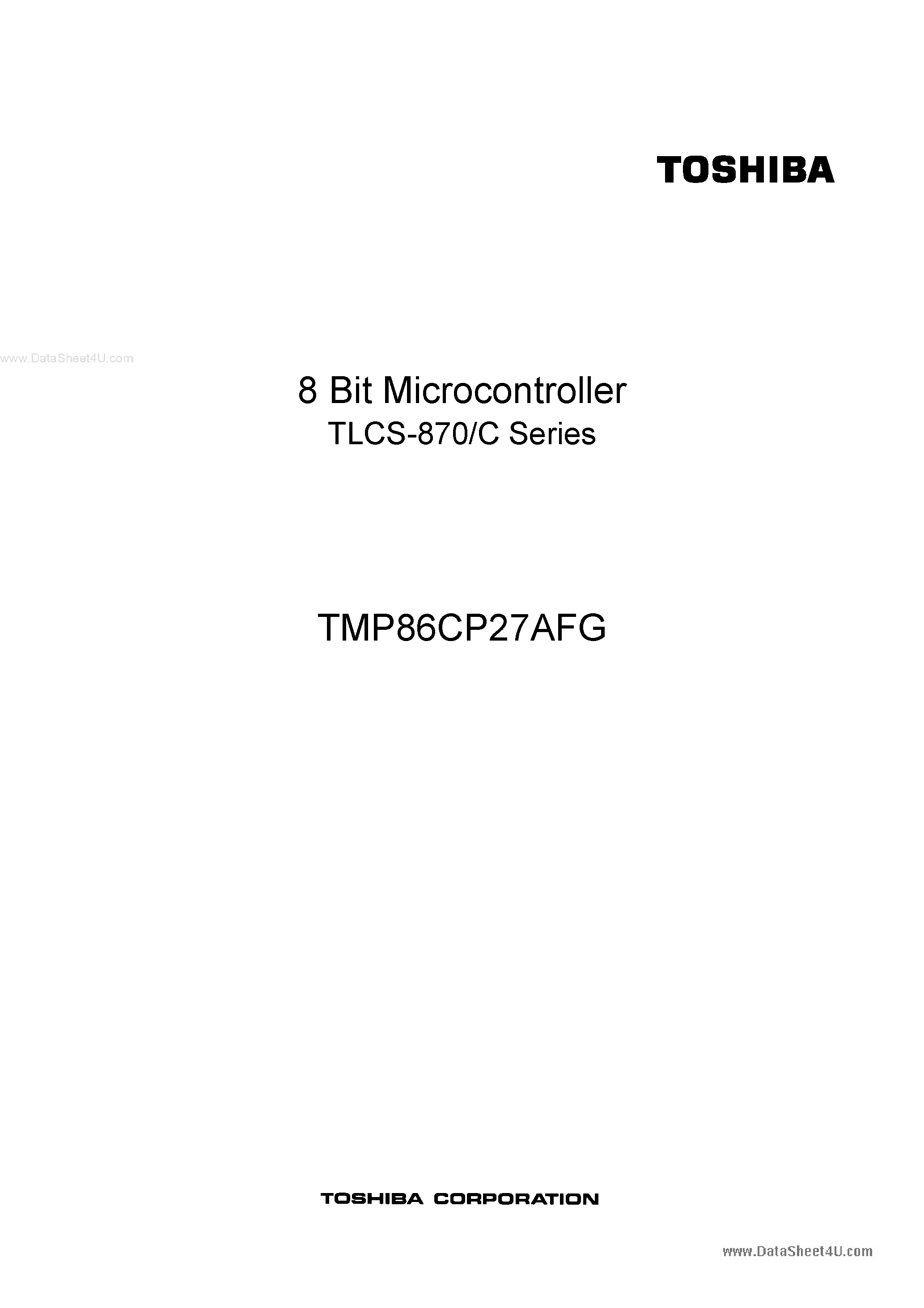 Datasheet TMP86CP27AFG - 8 Bit Microcontroller page 1