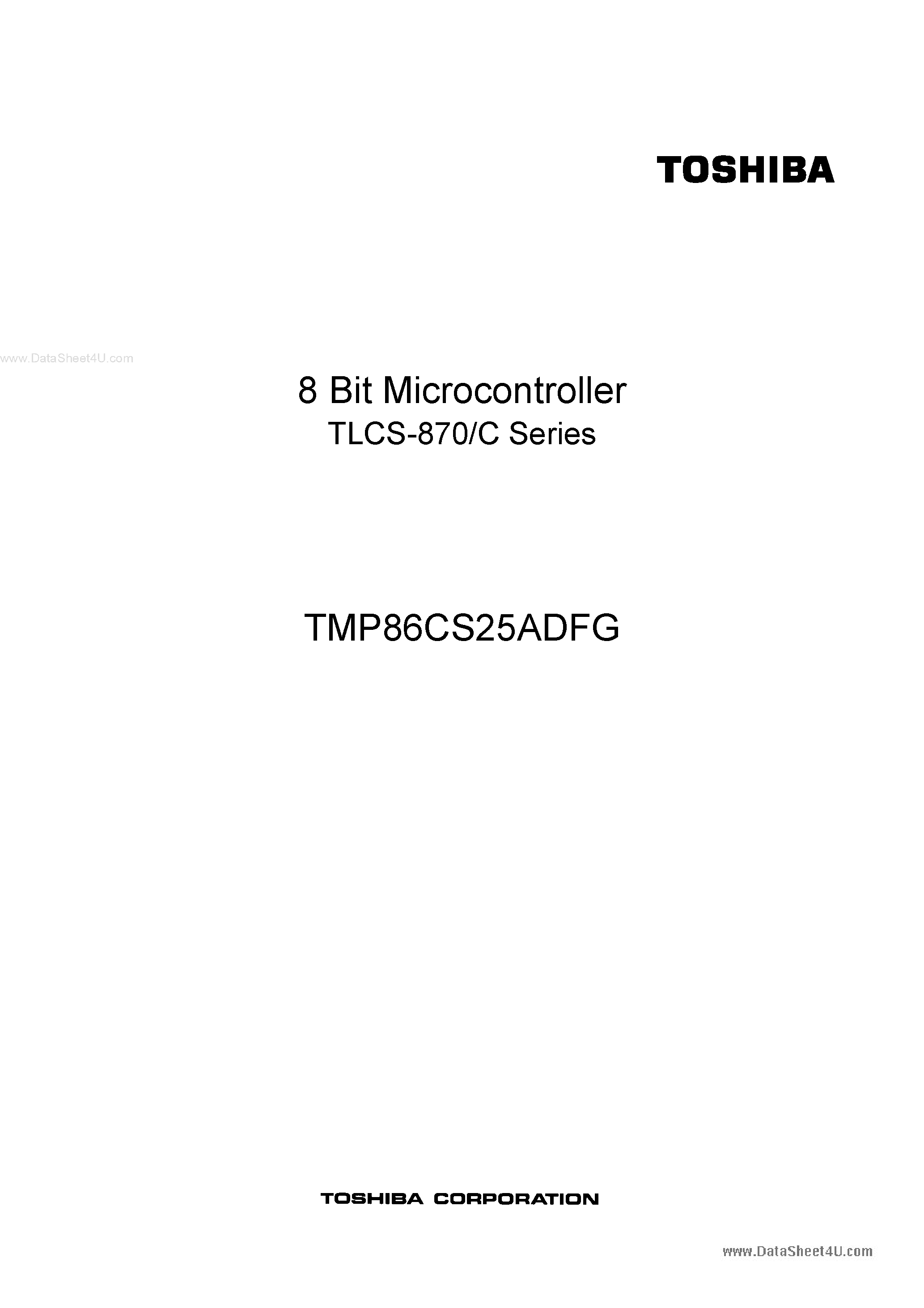 Datasheet TMP86CS25ADFG - 8 Bit Microcontroller page 1