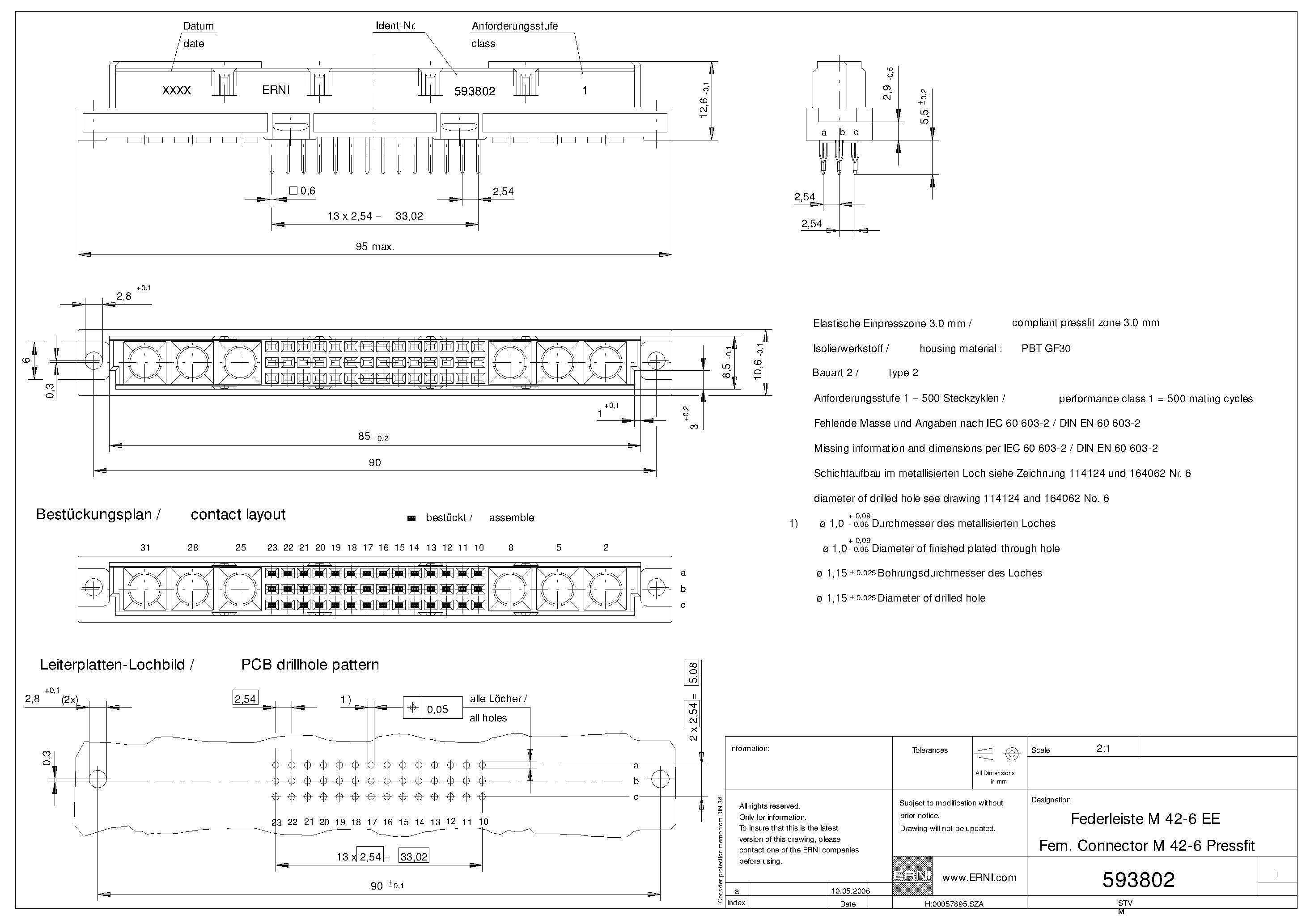 Datasheet 593802 page 1 Datasheet 593802 - Connector page 1