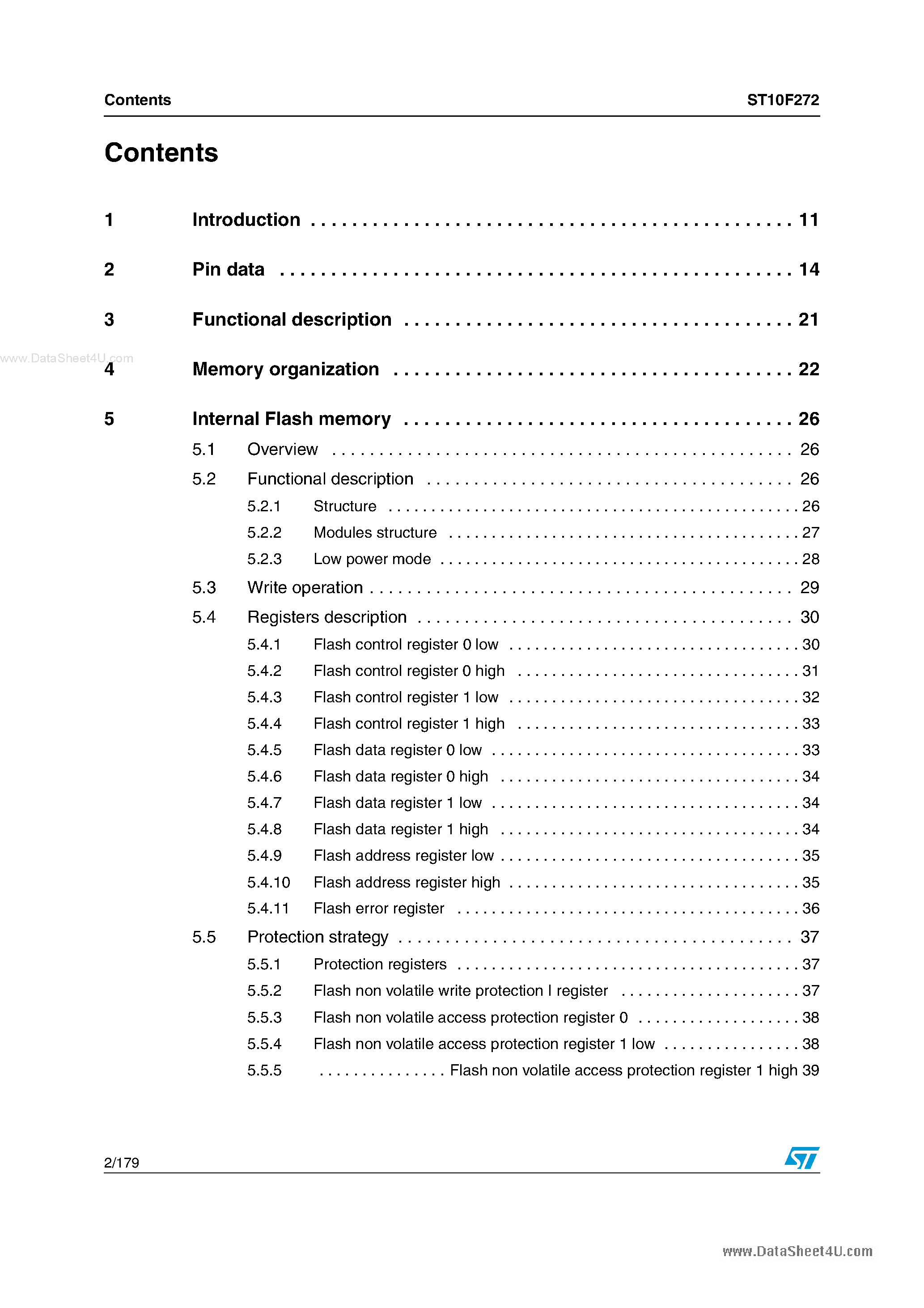 Даташит ST10F272 - 16-bit MCU страница 2