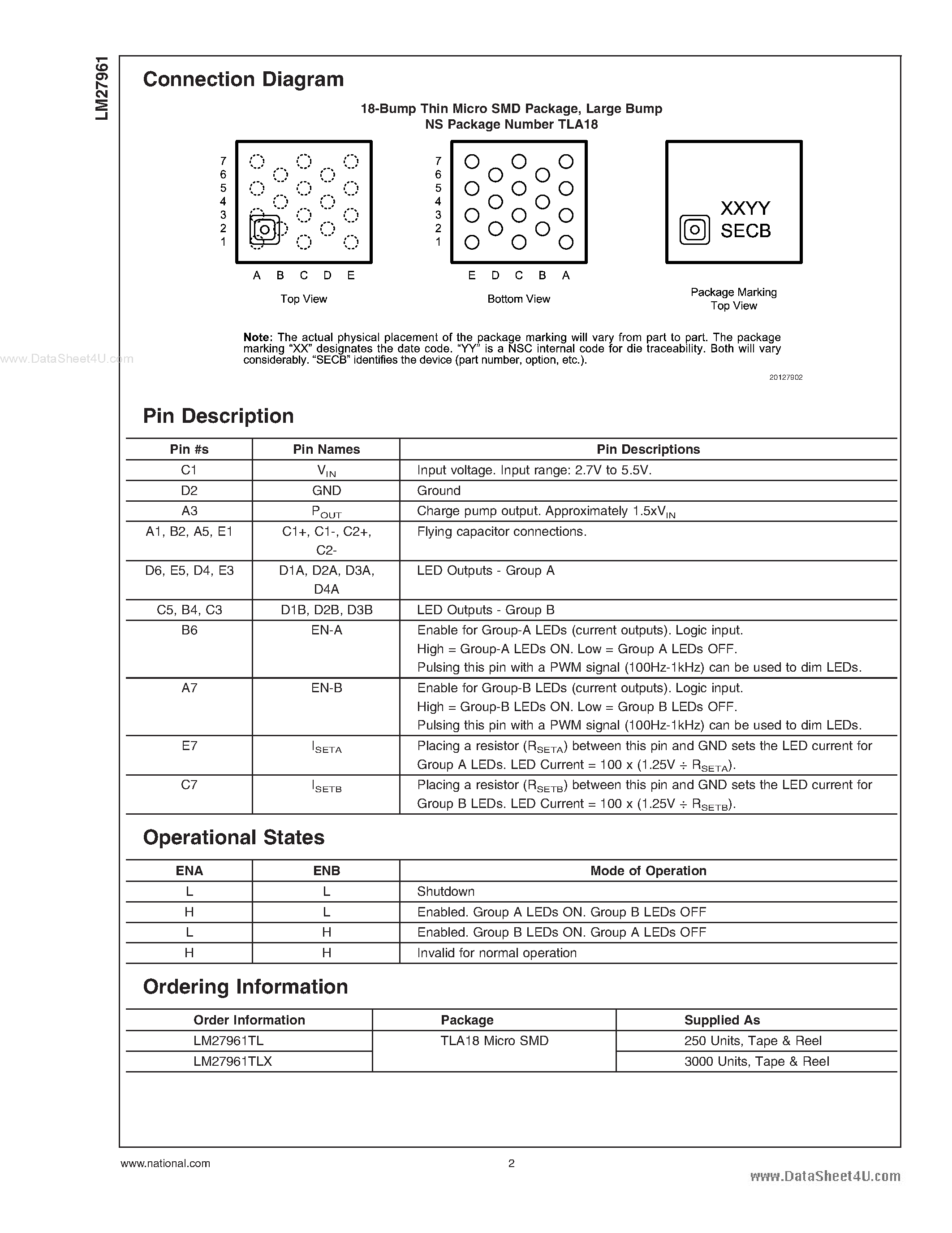 Datasheet LM27961 - Dual-Display White page 2