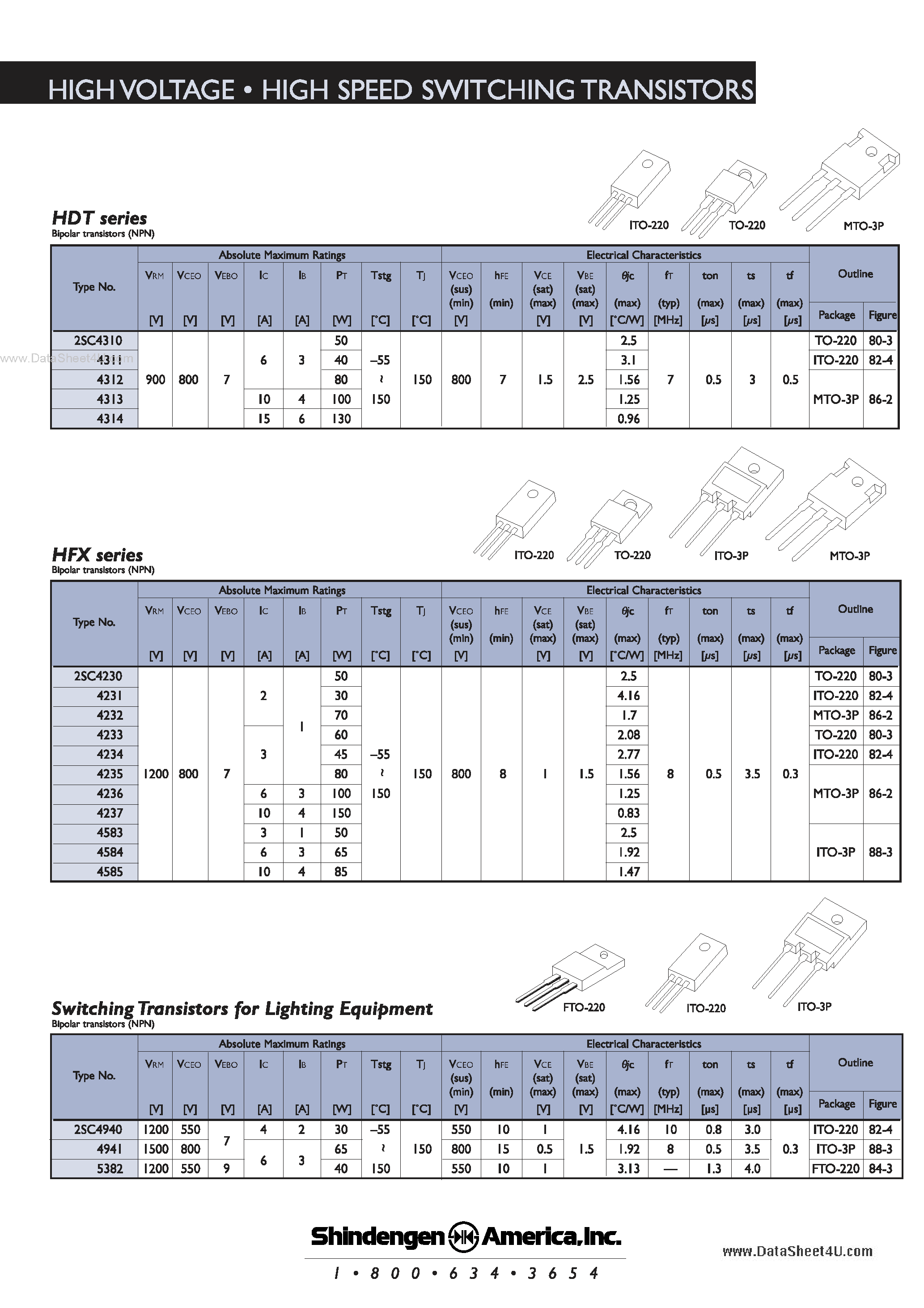 Datasheet 2SC4230 page 1 Datasheet 2SC4230 - (2SCxxxx) TRANSISTOR page 1