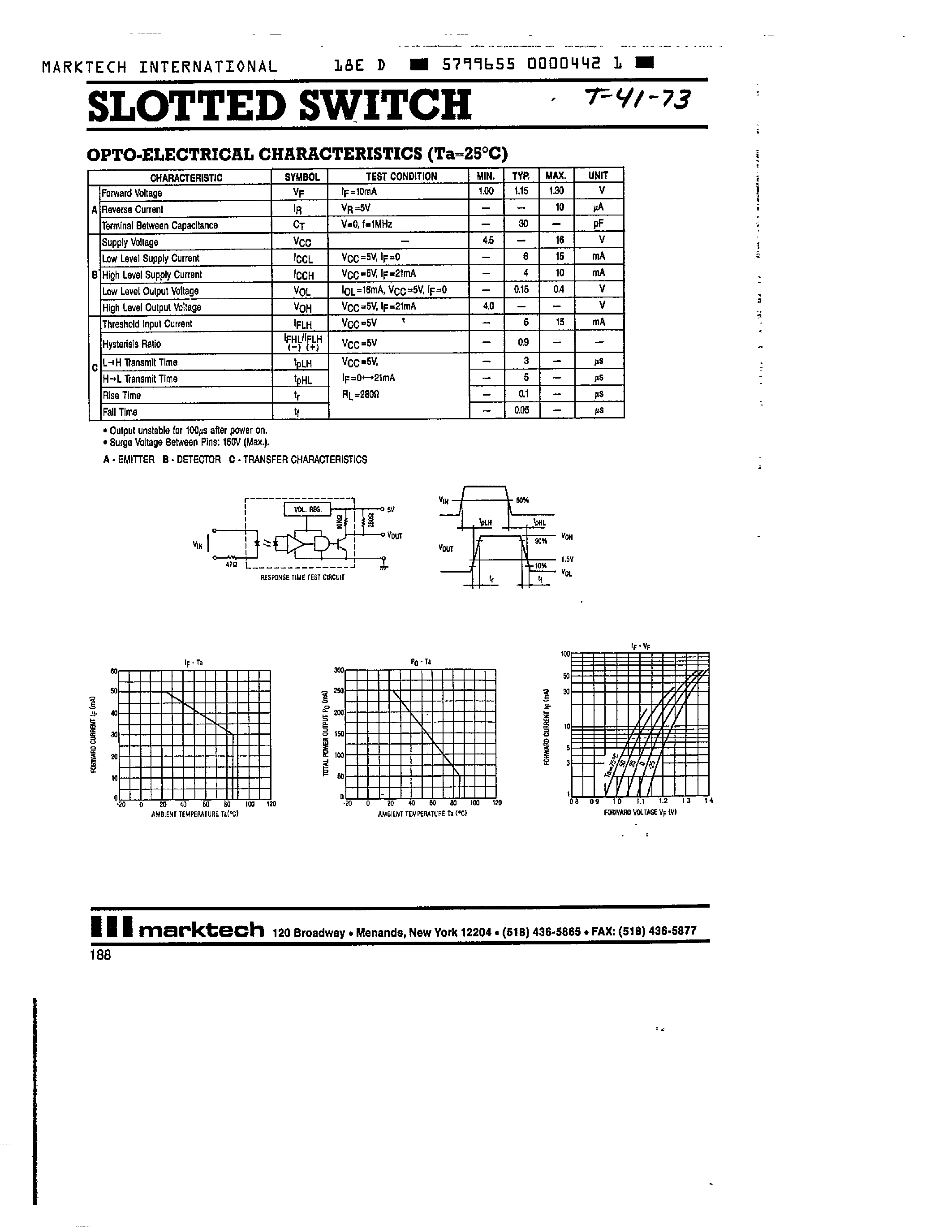 Datasheet MTSS10040 - SLOTTED SWITCH page 2