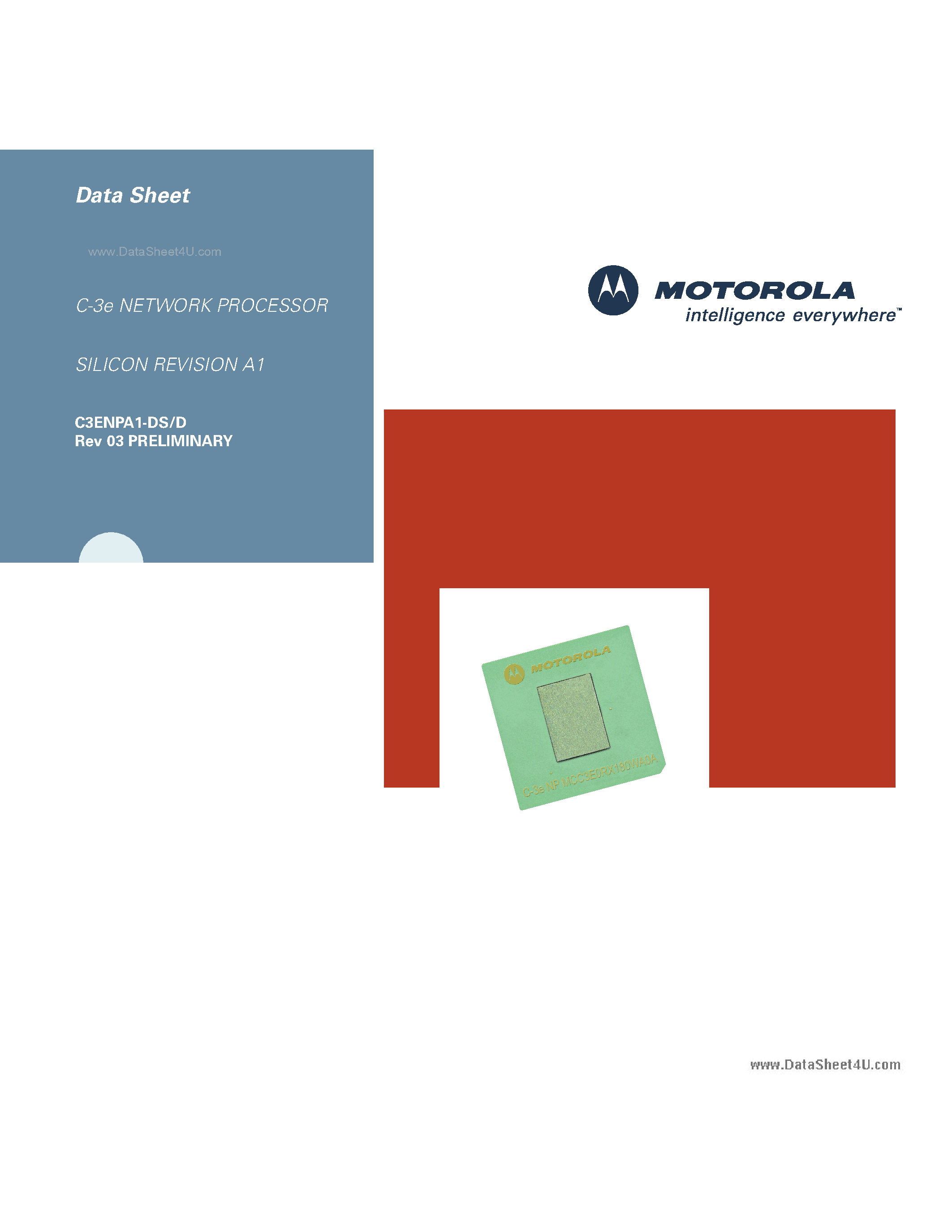 Даташит C3ENPA1-DD - C-3e NETWORK PROCESSOR SILICON REVISION A1 страница 1