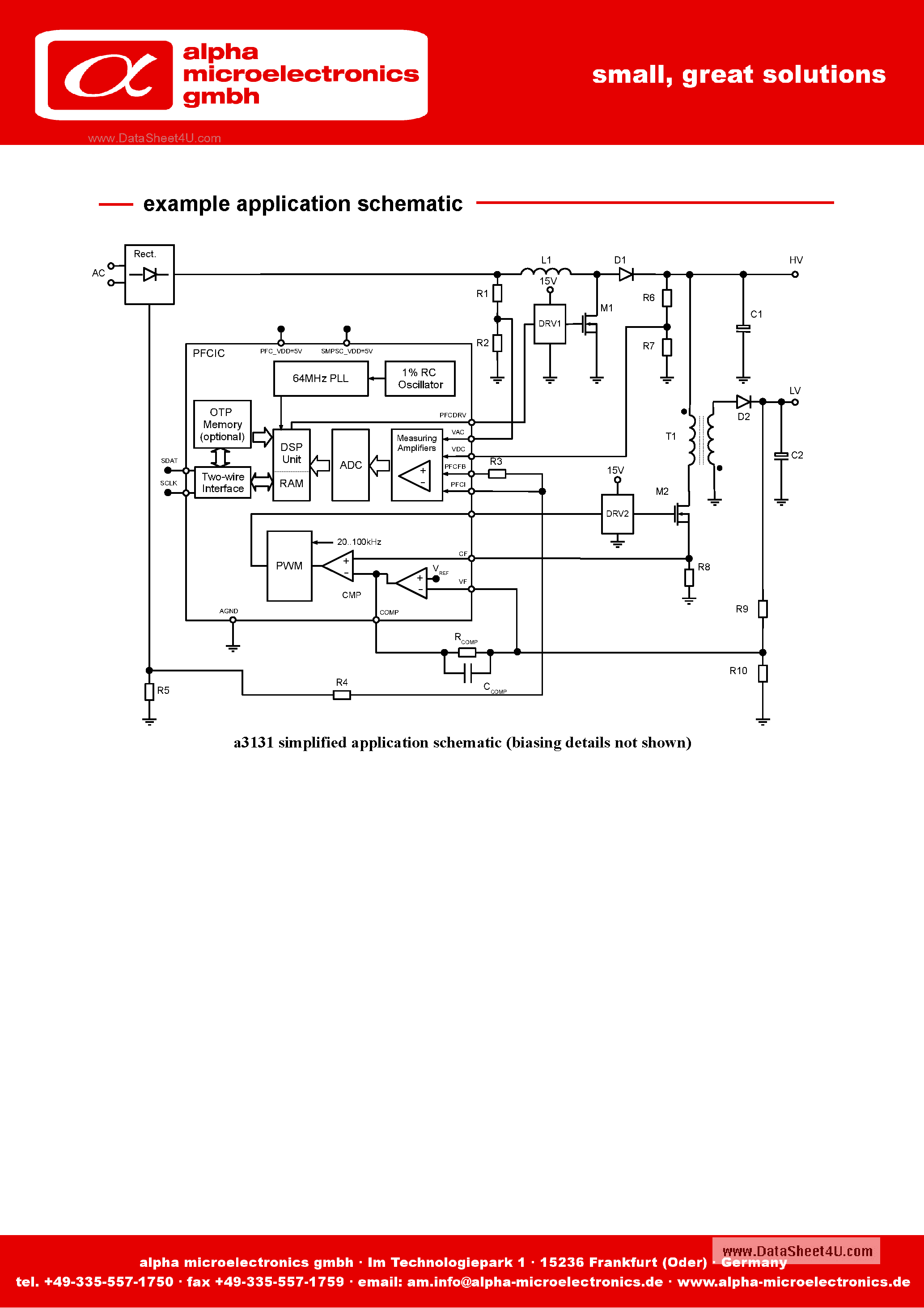Даташит на микросхему A3131 страница 2 Даташит A3131 - Universal DSP-Based PFC Solution страница 2